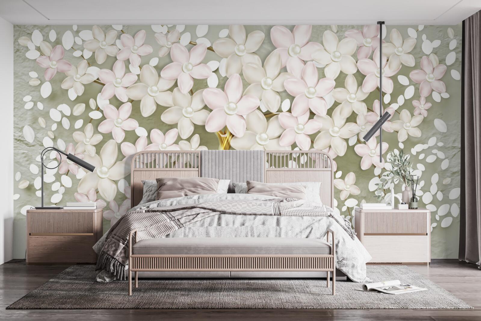 Papier peint lilas brillant en pleine floraison
