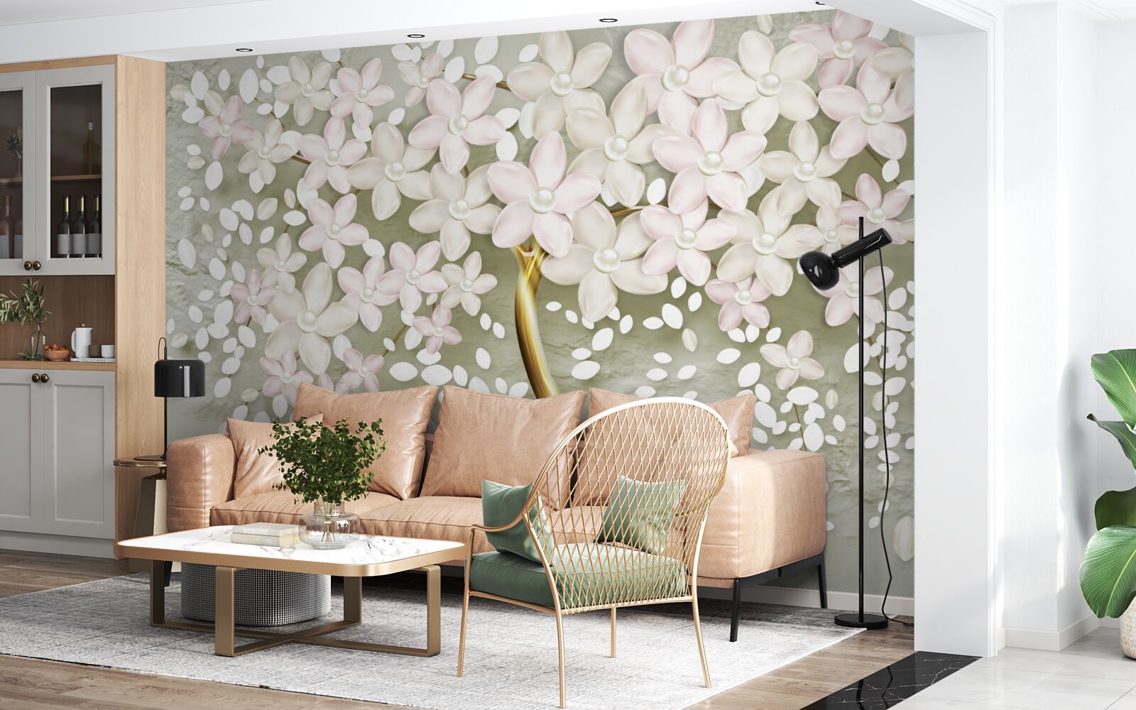 Papier peint lilas brillant en pleine floraison