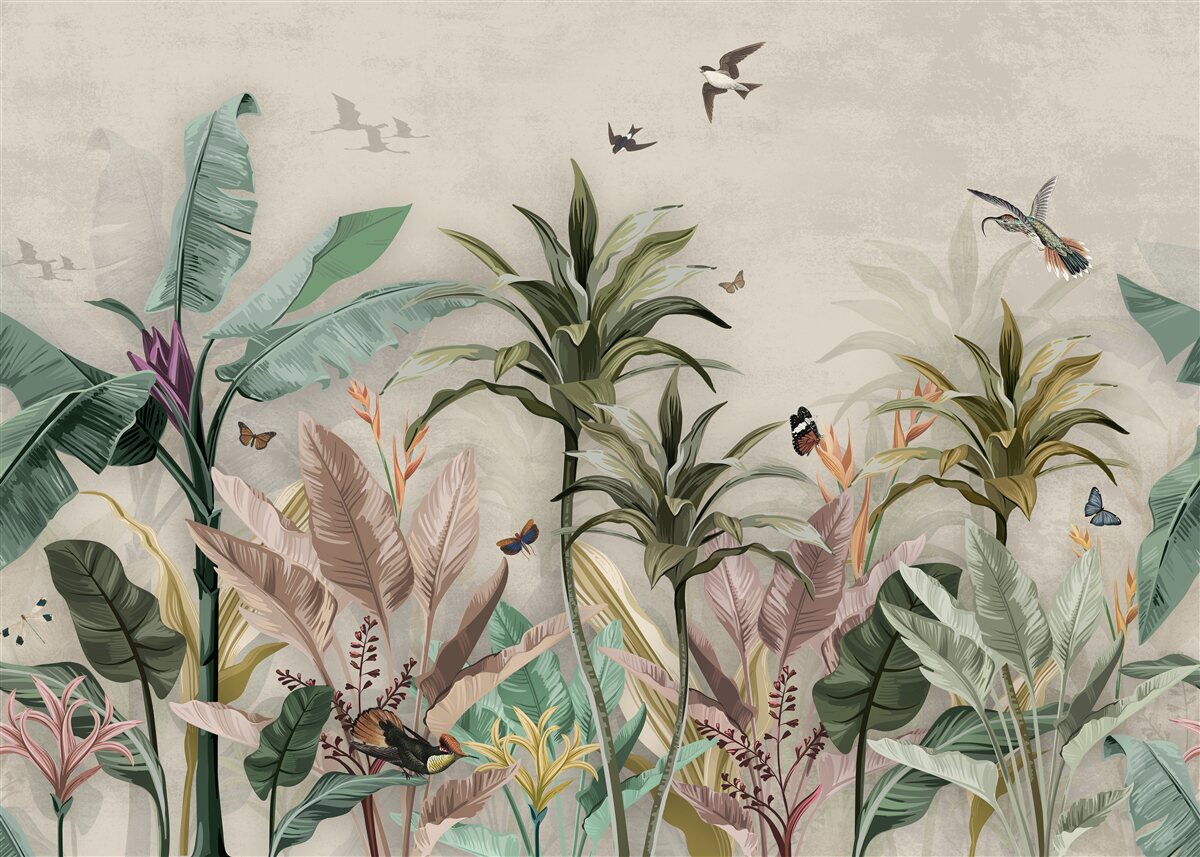 Papier peint les tropiques sont un lieu de plaisir pour les oiseaux