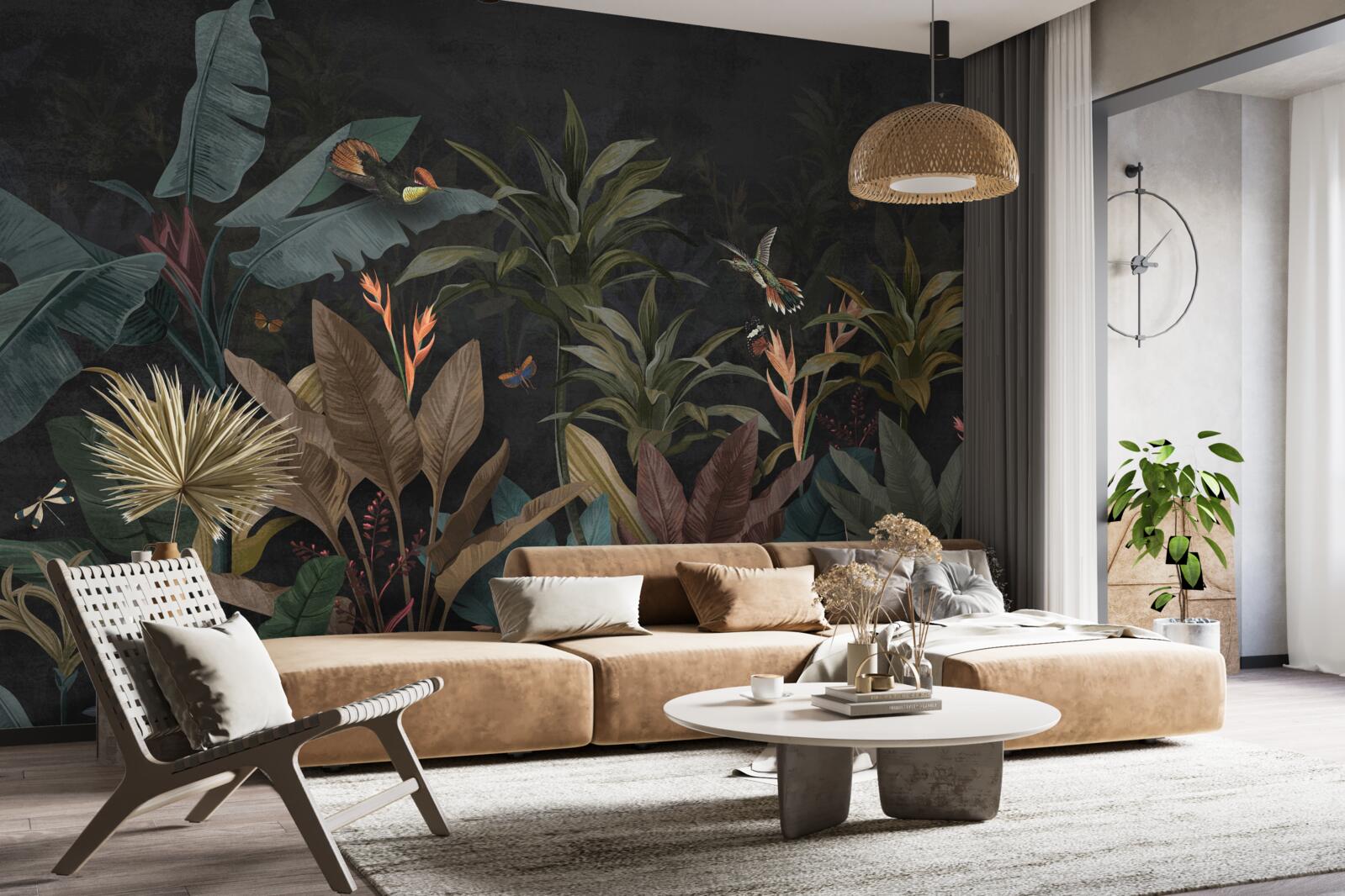 Papier peint la jungle s'anime la nuit