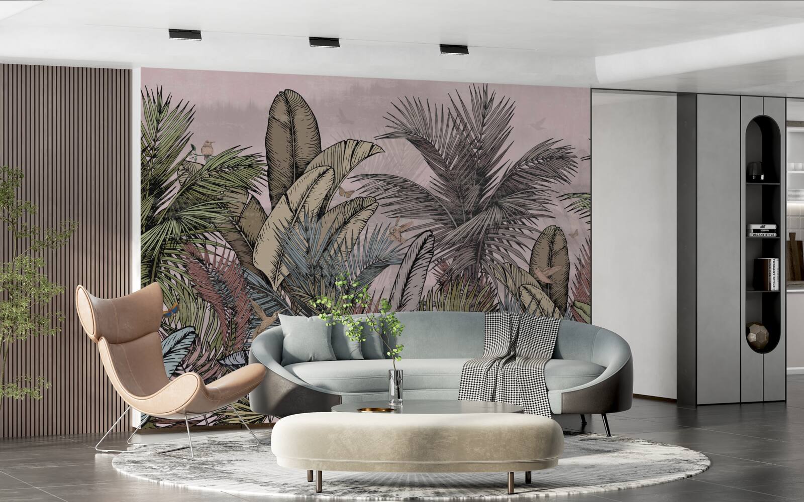 Papier peint les plantes tropicales aux caractéristiques exotiques