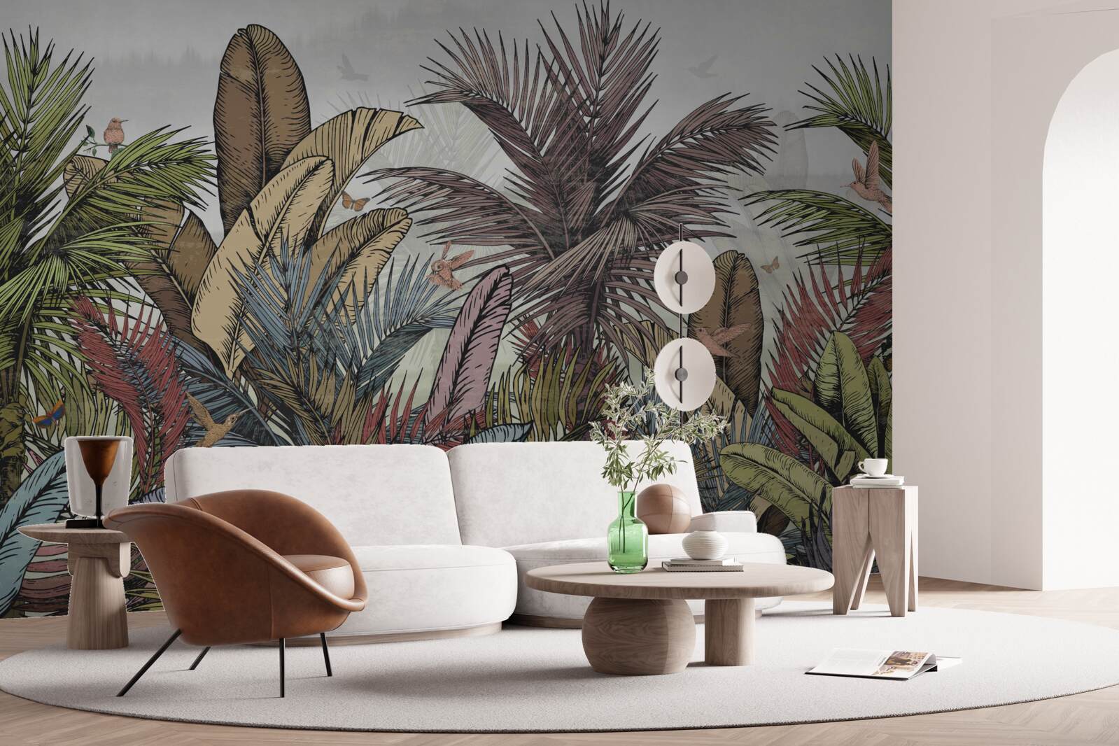 Papier peint flore tropicale exotique