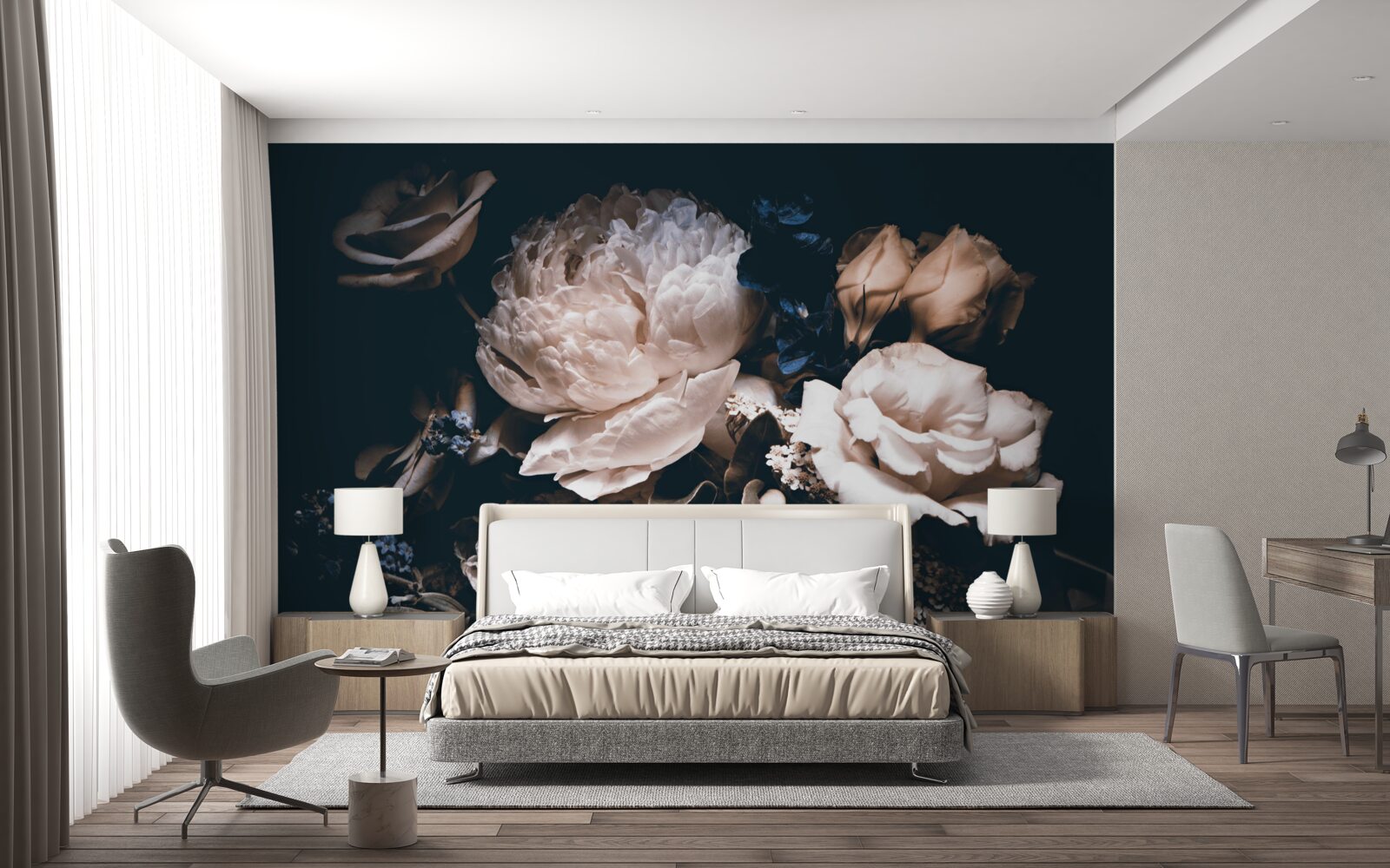 Papier peint le roman noir des fleurs