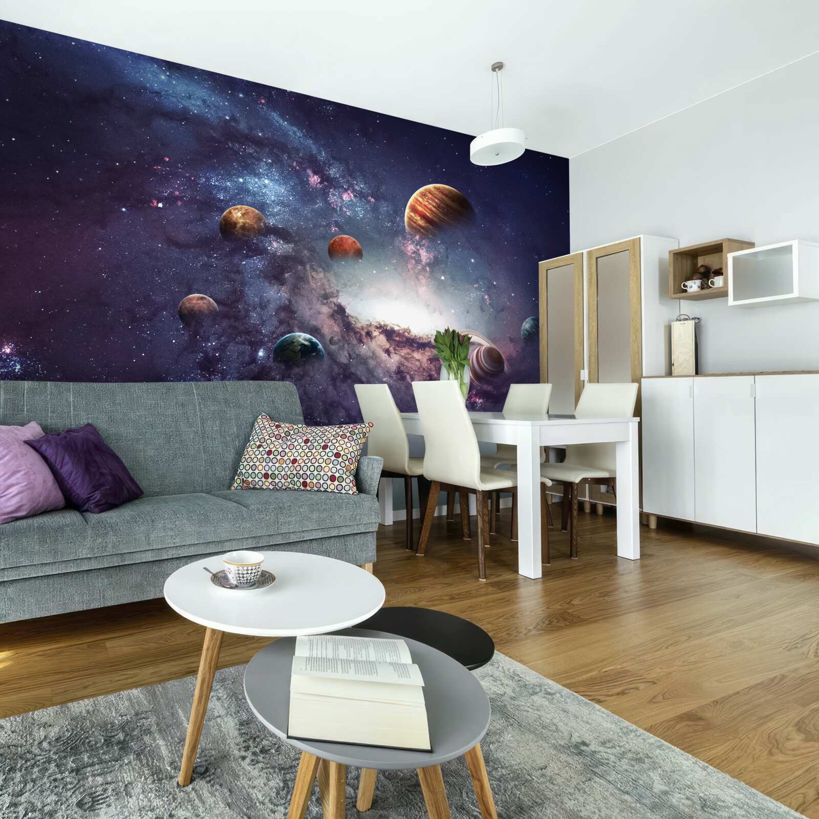 Papier peint la taille des planètes dans la galaxie