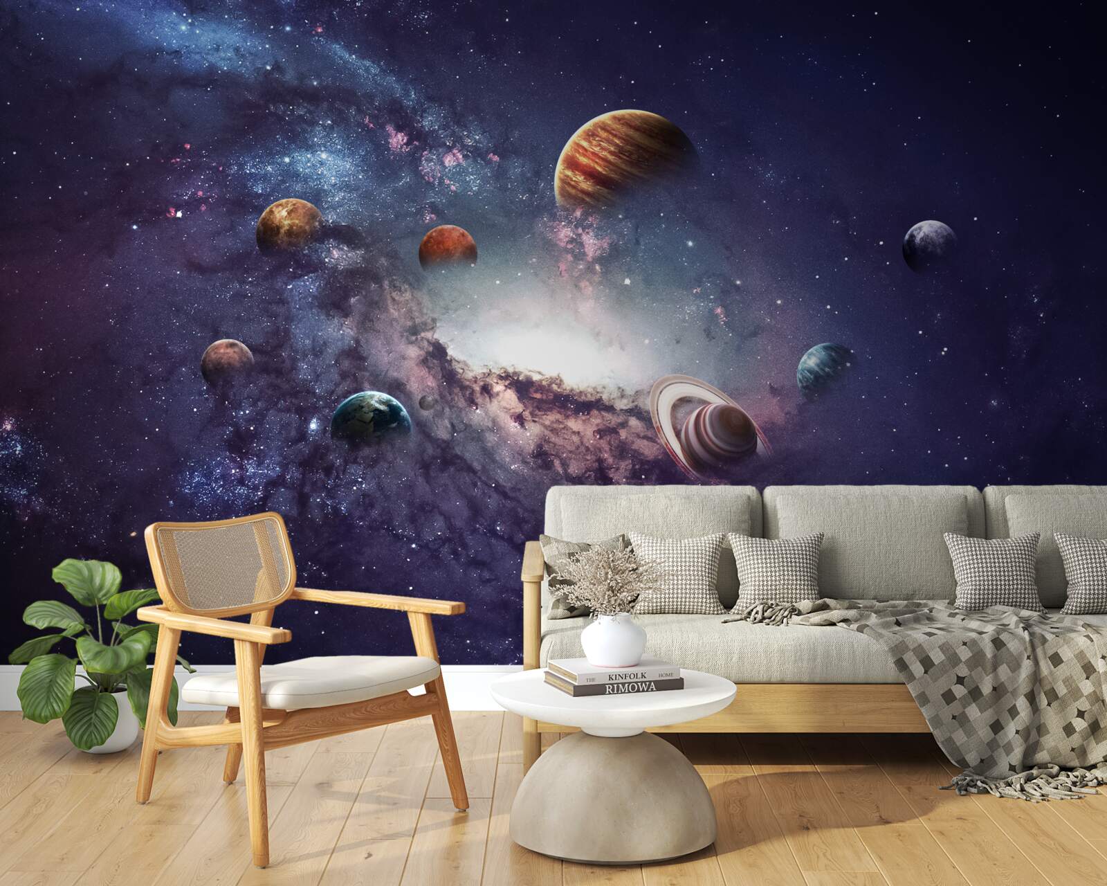 Papier peint la taille des planètes dans la galaxie