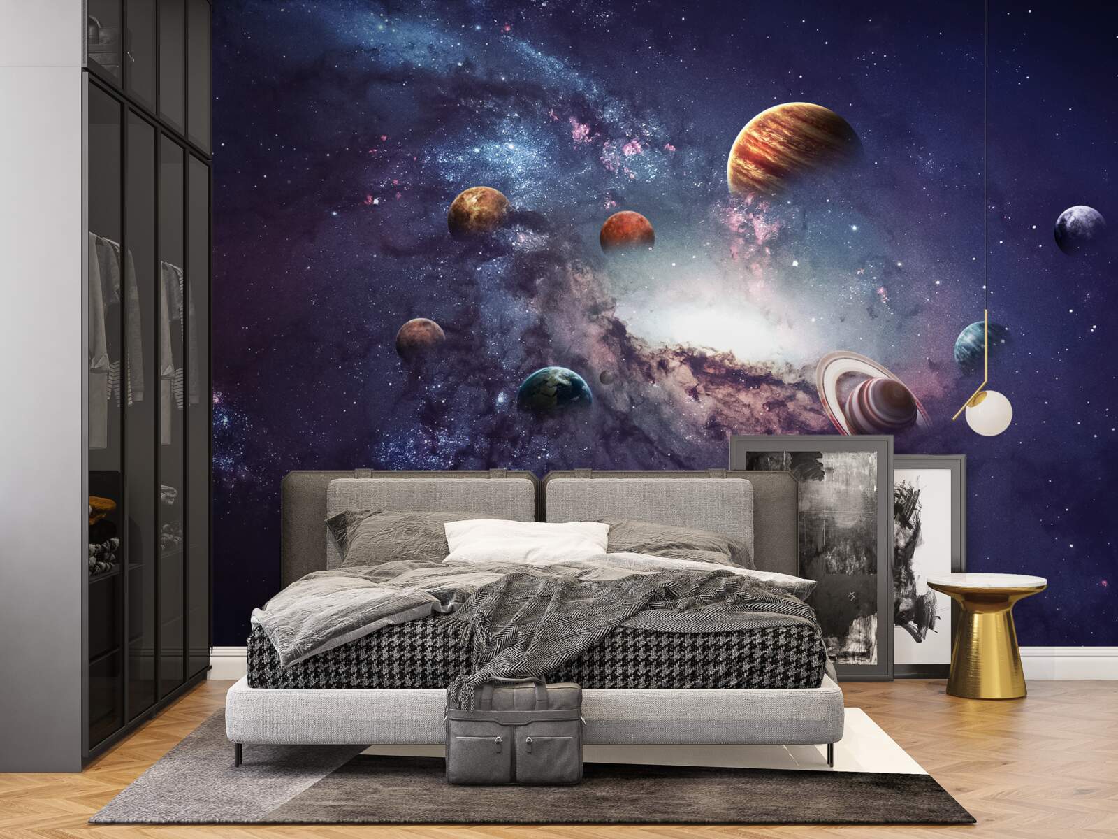 Papier peint la taille des planètes dans la galaxie