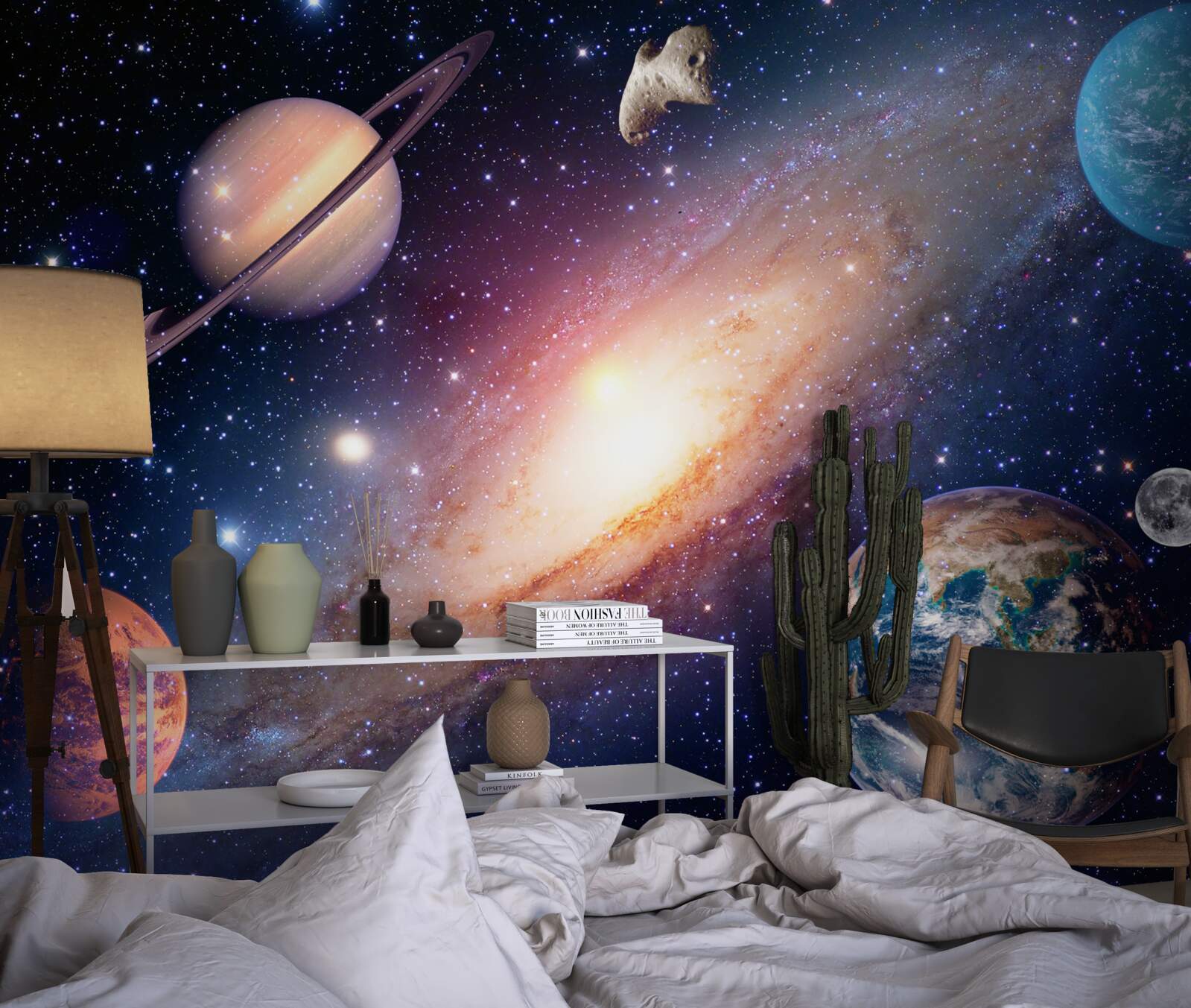 Papier peint système planétaire dans la galaxie
