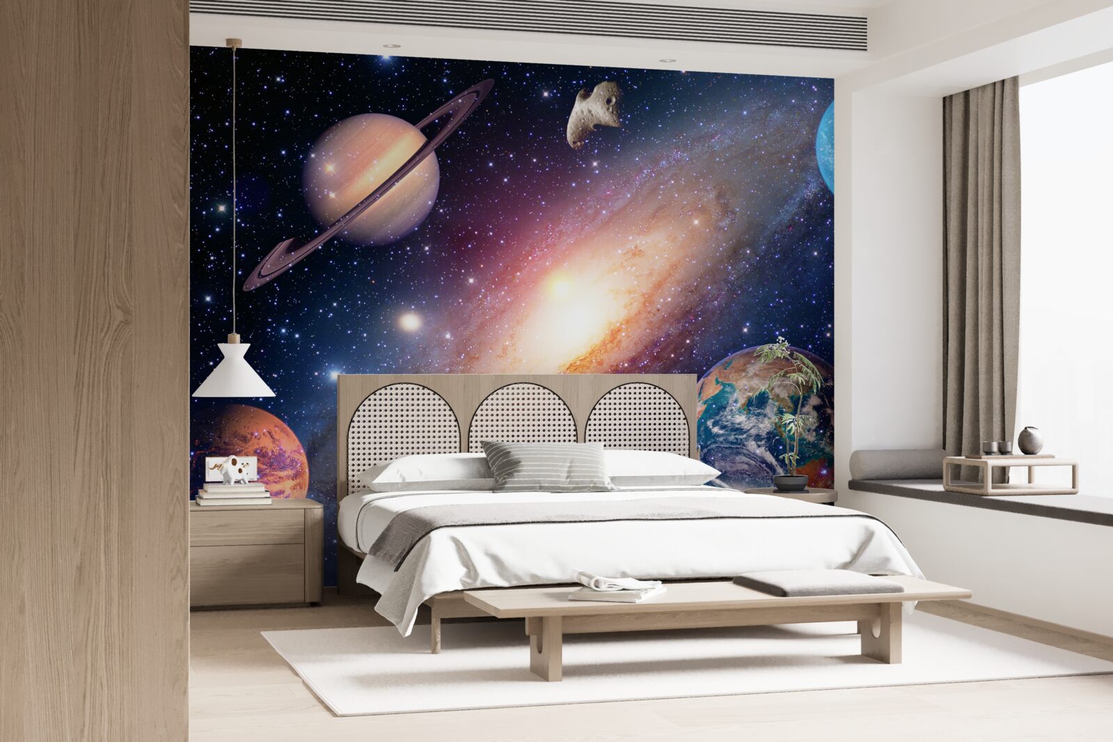 Papier peint système planétaire dans la galaxie