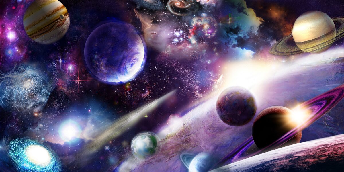 Papier peint les objets de l'univers