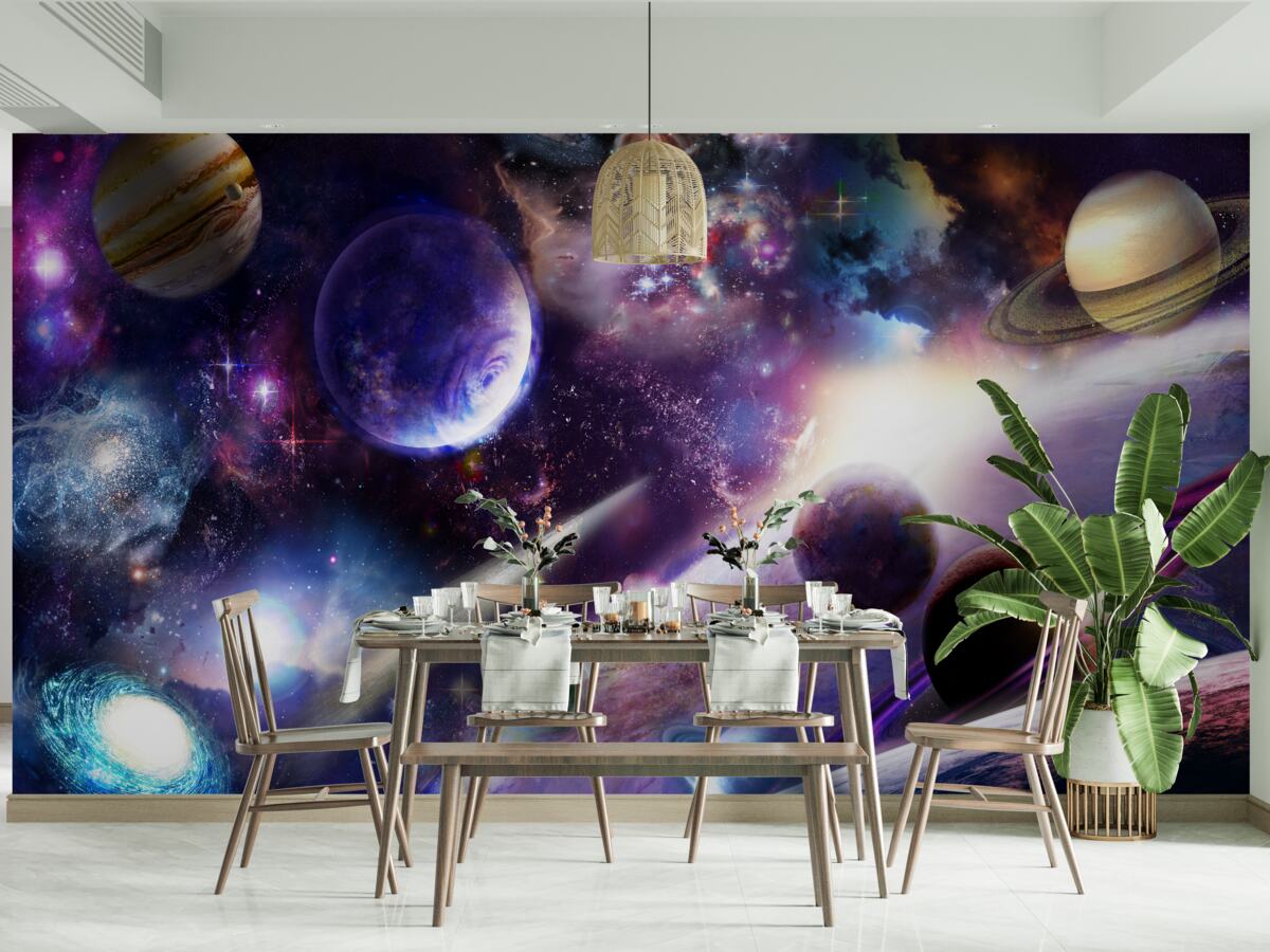 Papier peint les objets de l'univers