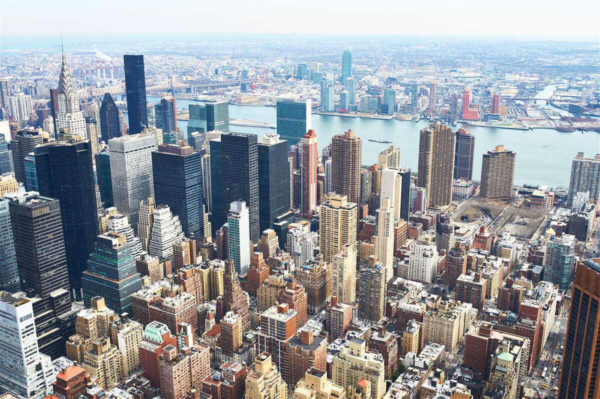 Papier peint les immeubles de new york et leurs toits