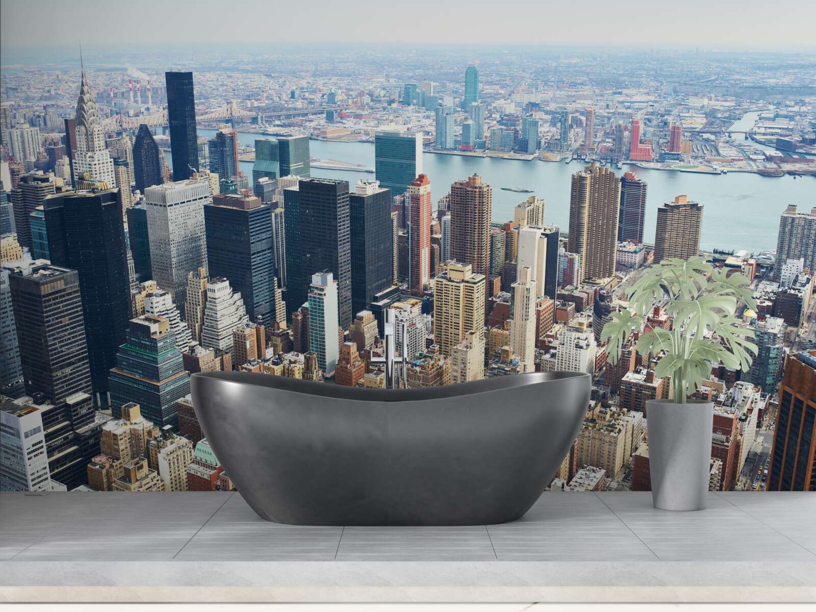 Papier peint les immeubles de new york et leurs toits