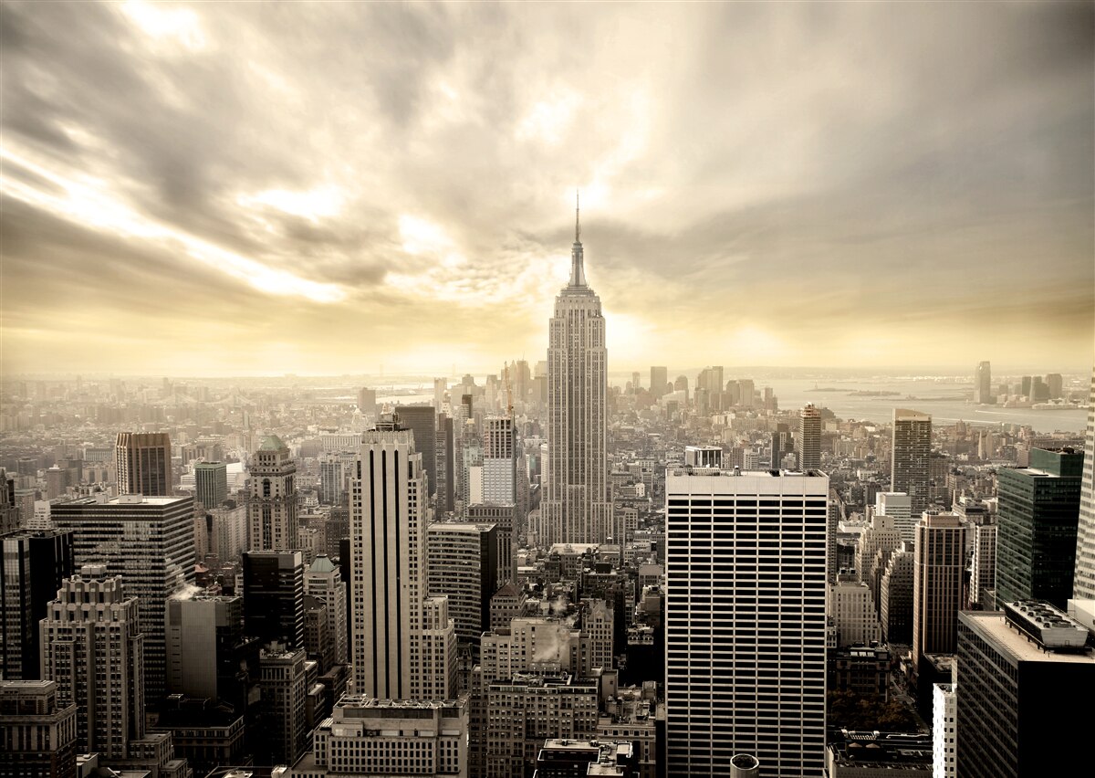 Papier peint la vue à vol d'oiseau de new york est magnifique