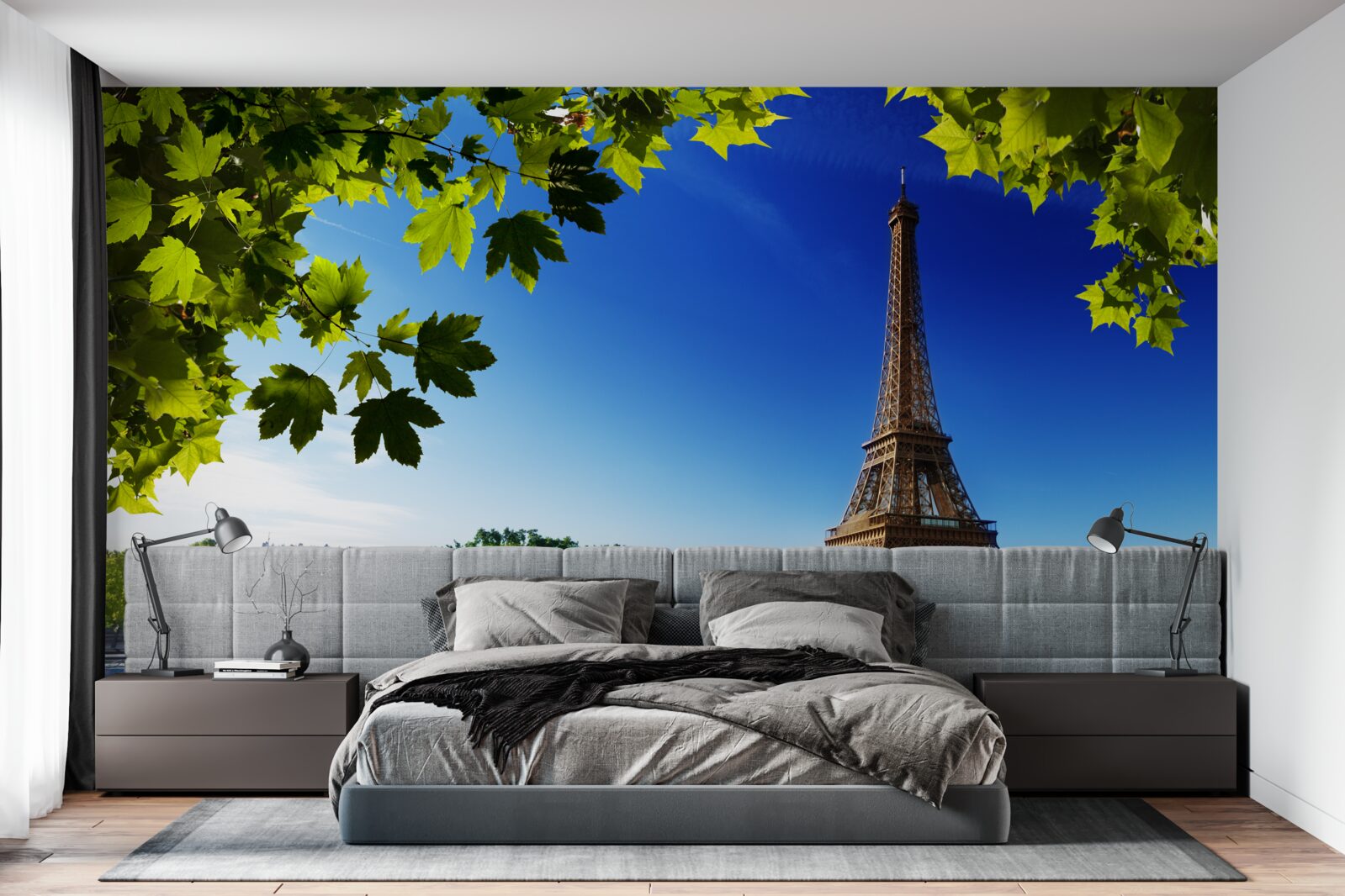 Papier peint le magnifique paysage de la tour eiffel