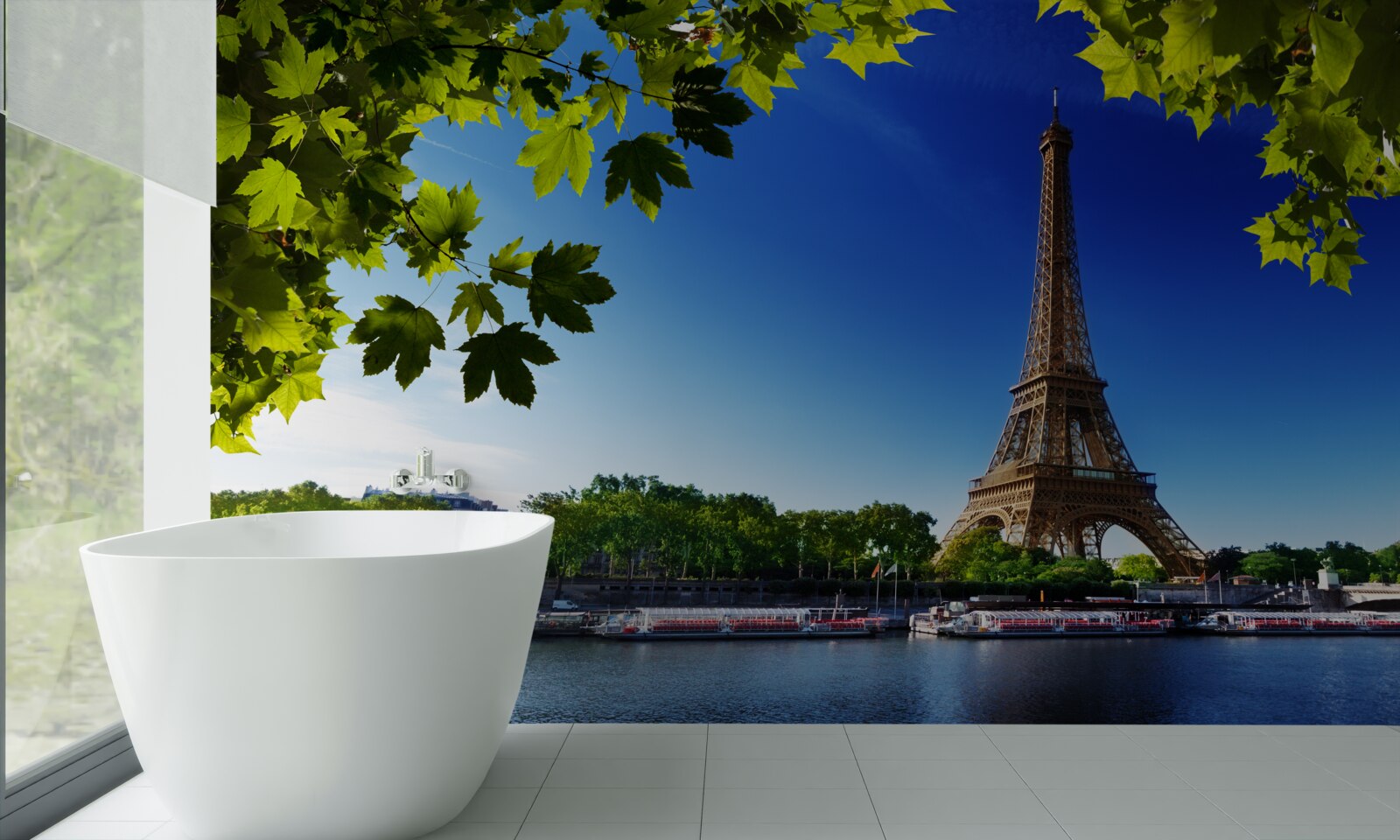 Papier peint le magnifique paysage de la tour eiffel