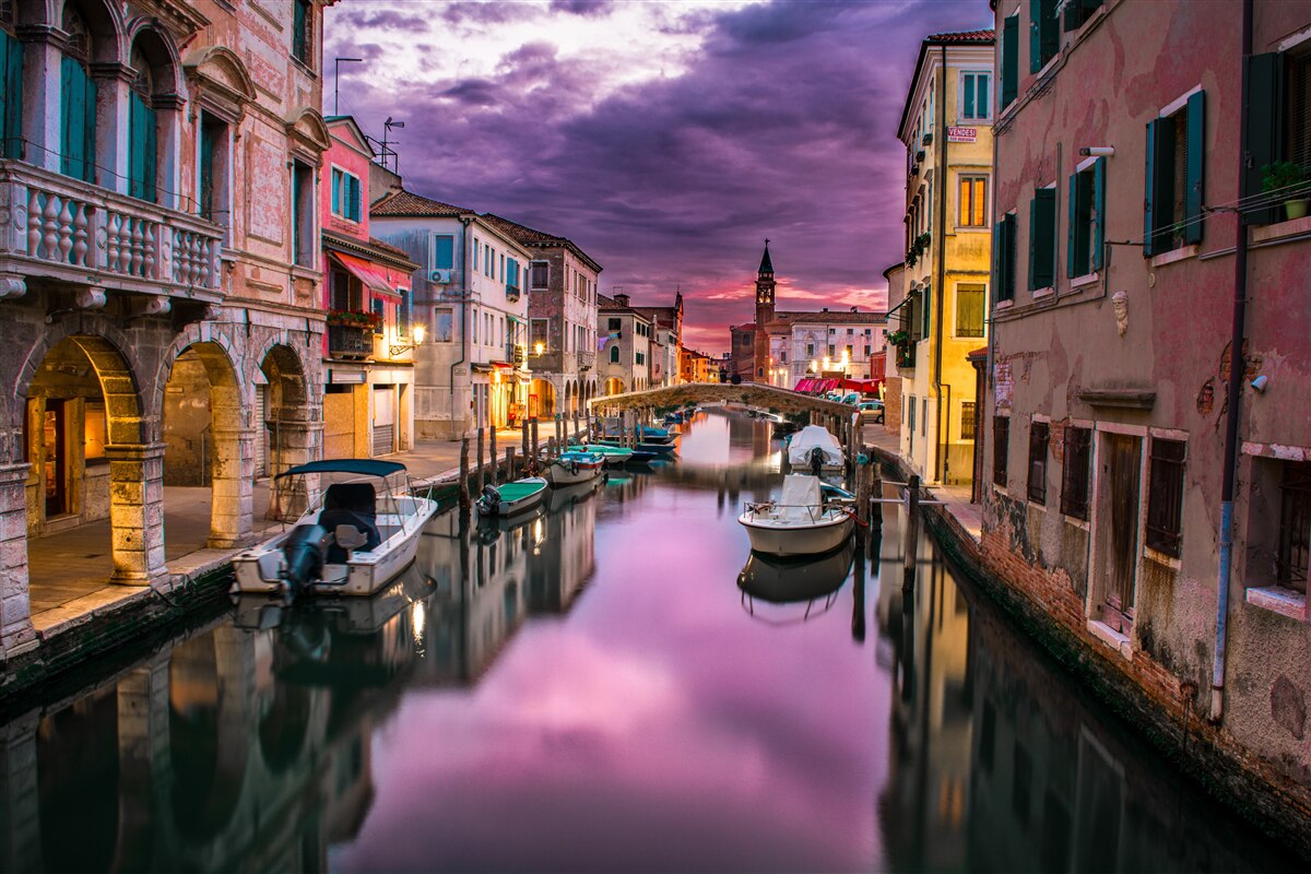 Papier peint ancien canal de venise