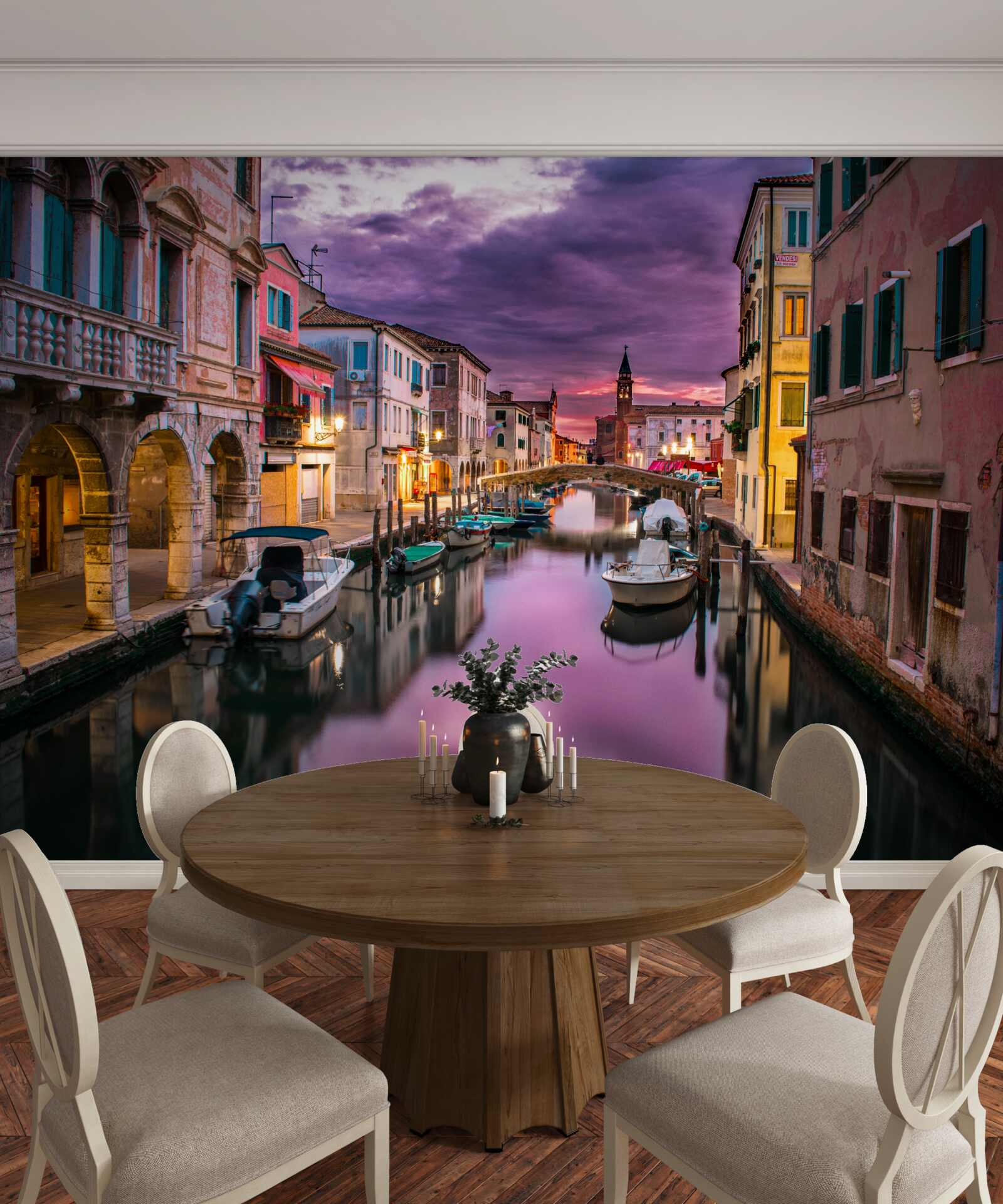Papier peint ancien canal de venise
