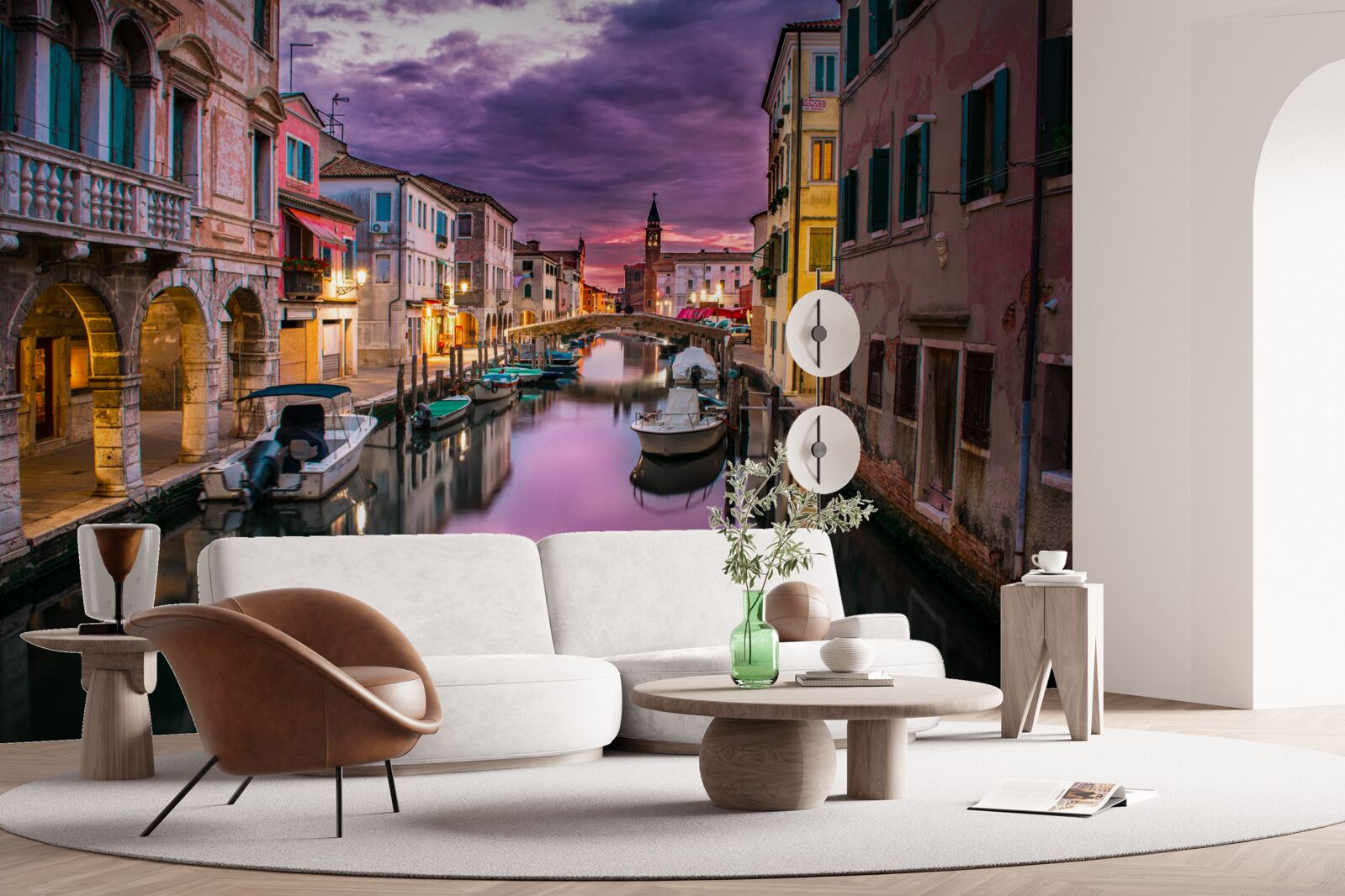 Papier peint ancien canal de venise