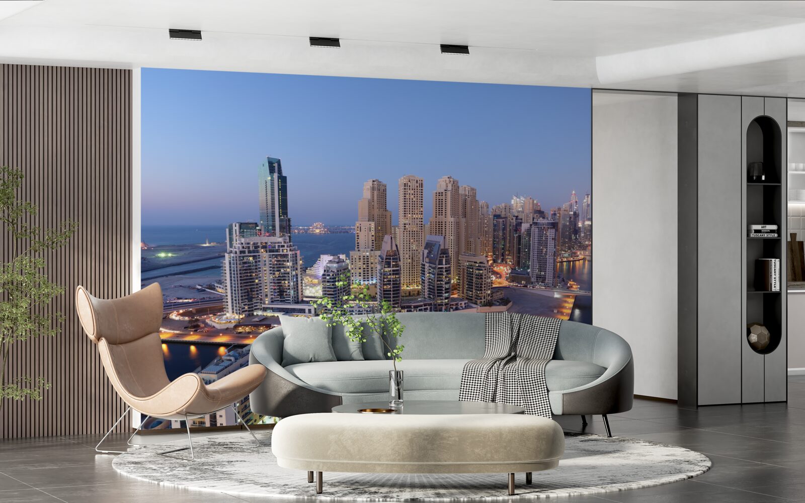 Papier peint coucher de soleil sur dubai