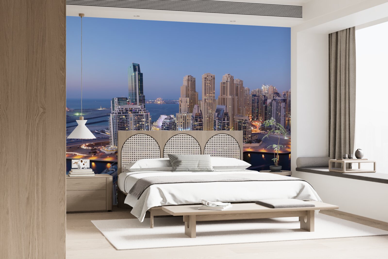 Papier peint coucher de soleil sur dubai