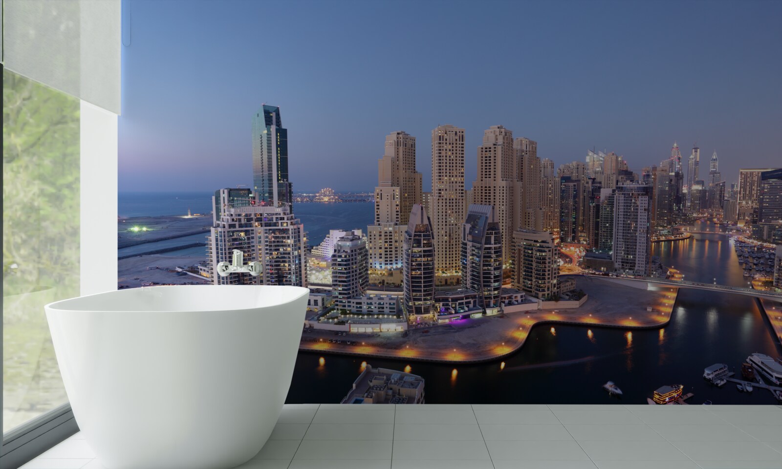 Papier peint coucher de soleil sur dubai