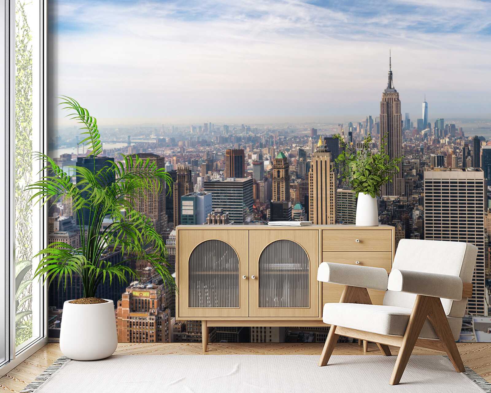 Papier peint vue de new york vue du ciel