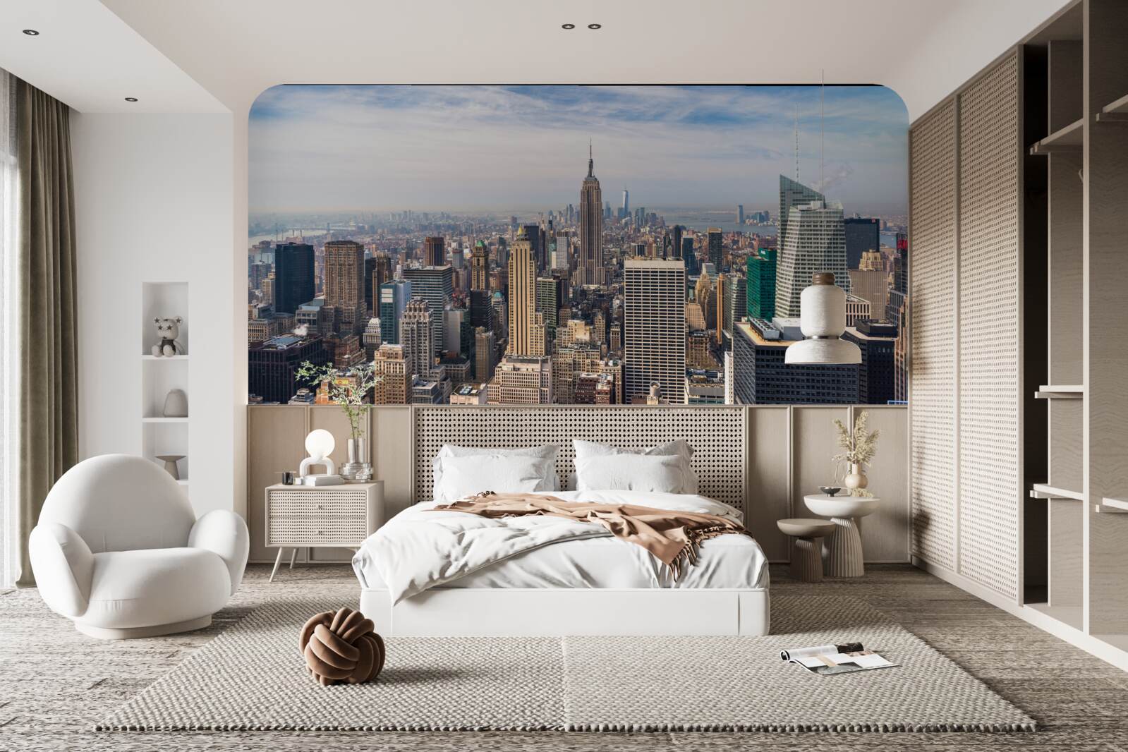 Papier peint vue de new york vue du ciel