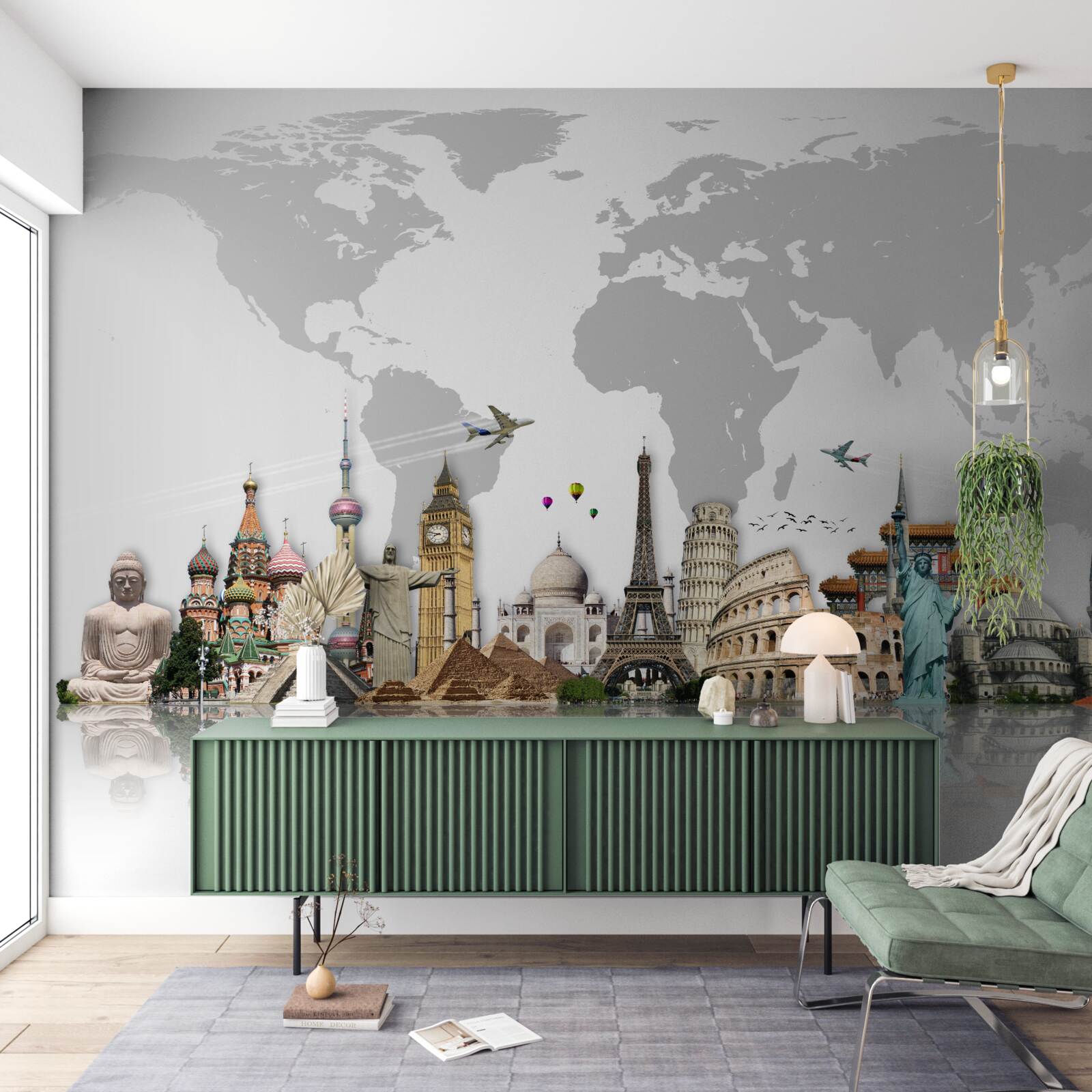 Papier peint structures architecturales populaires du monde