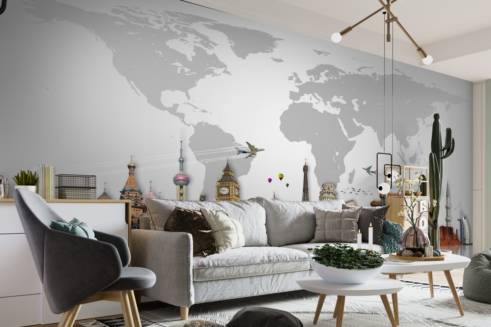 Papier peint structures architecturales populaires du monde