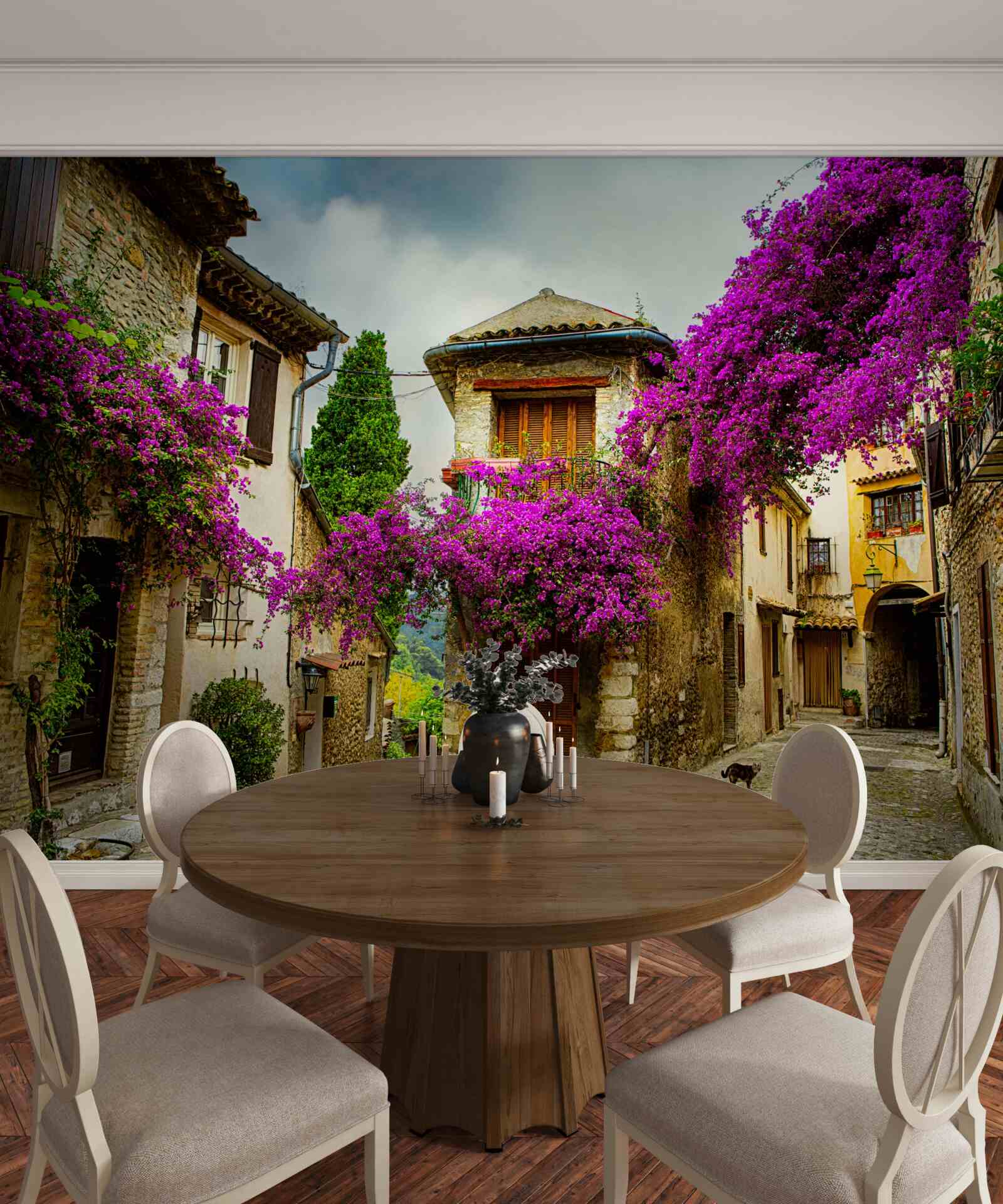 Papier peint une rue de provence qui respire le confort et la chaleur