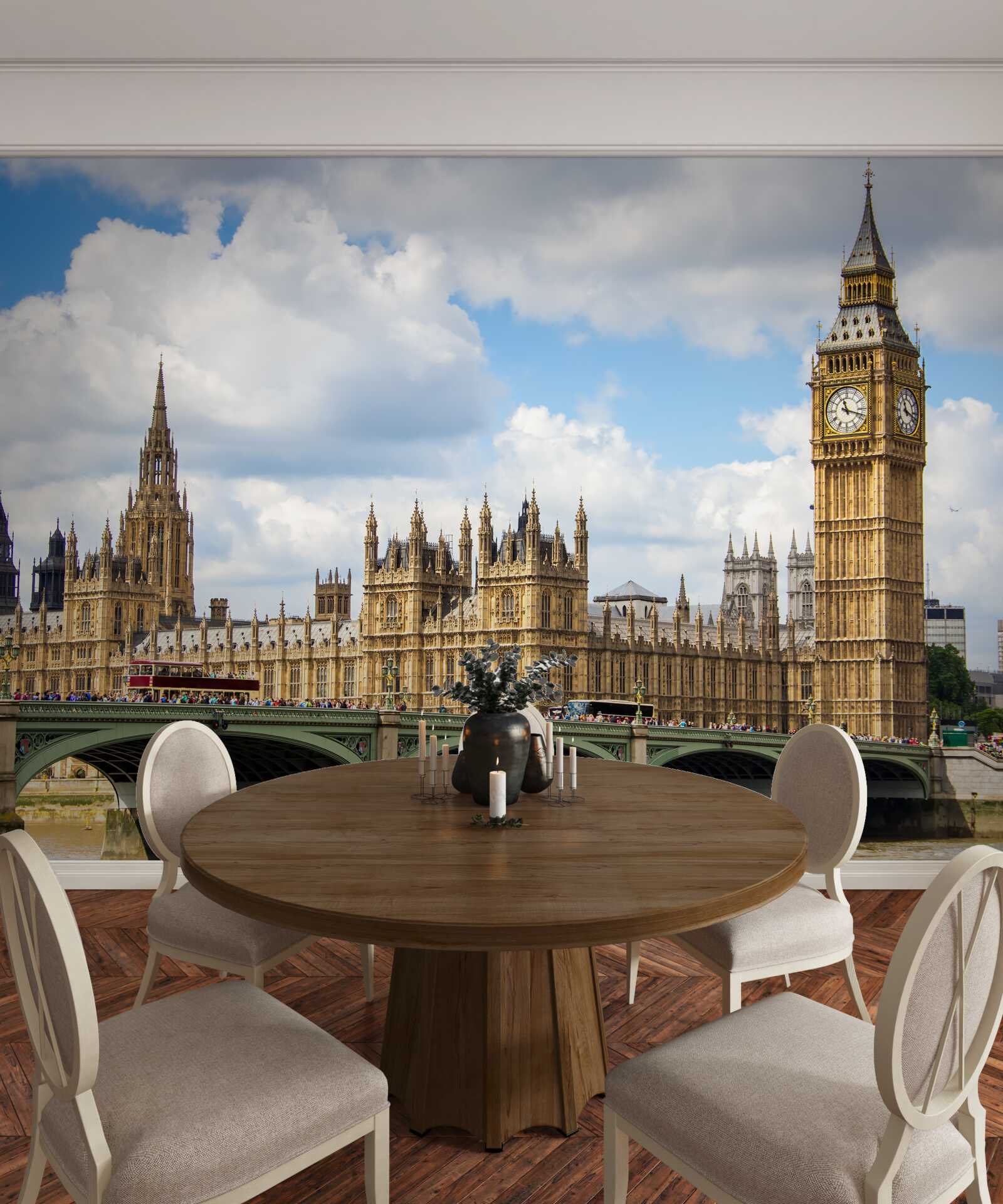 Papier peint panorama de big ben et des bâtiments du parlement