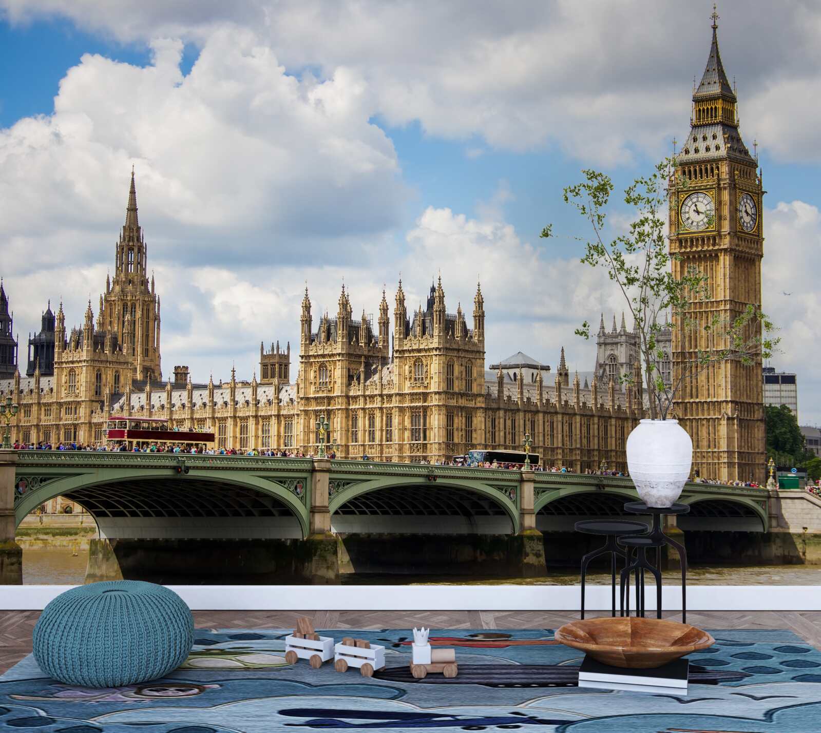 Papier peint panorama de big ben et des bâtiments du parlement