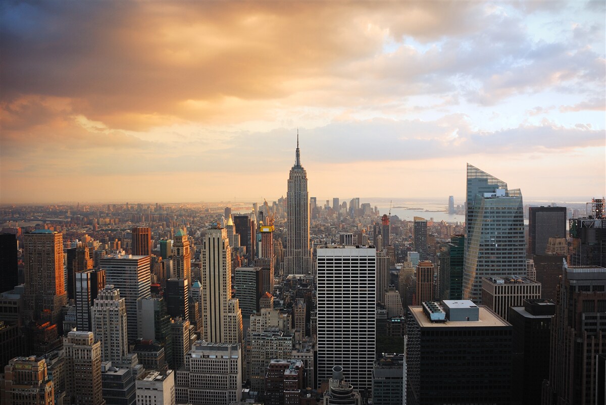 Papier peint vue à vol d'oiseau de new york