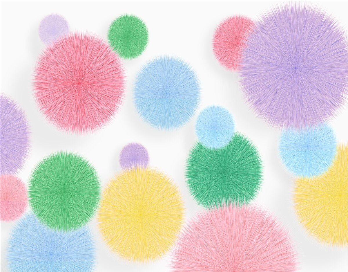 Papier peint cercles colorés sur fond clair