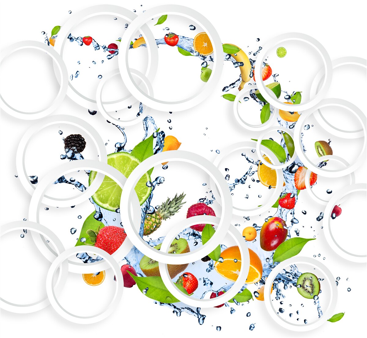 Papier peint les fruits et les baies sont saturés d'humidité