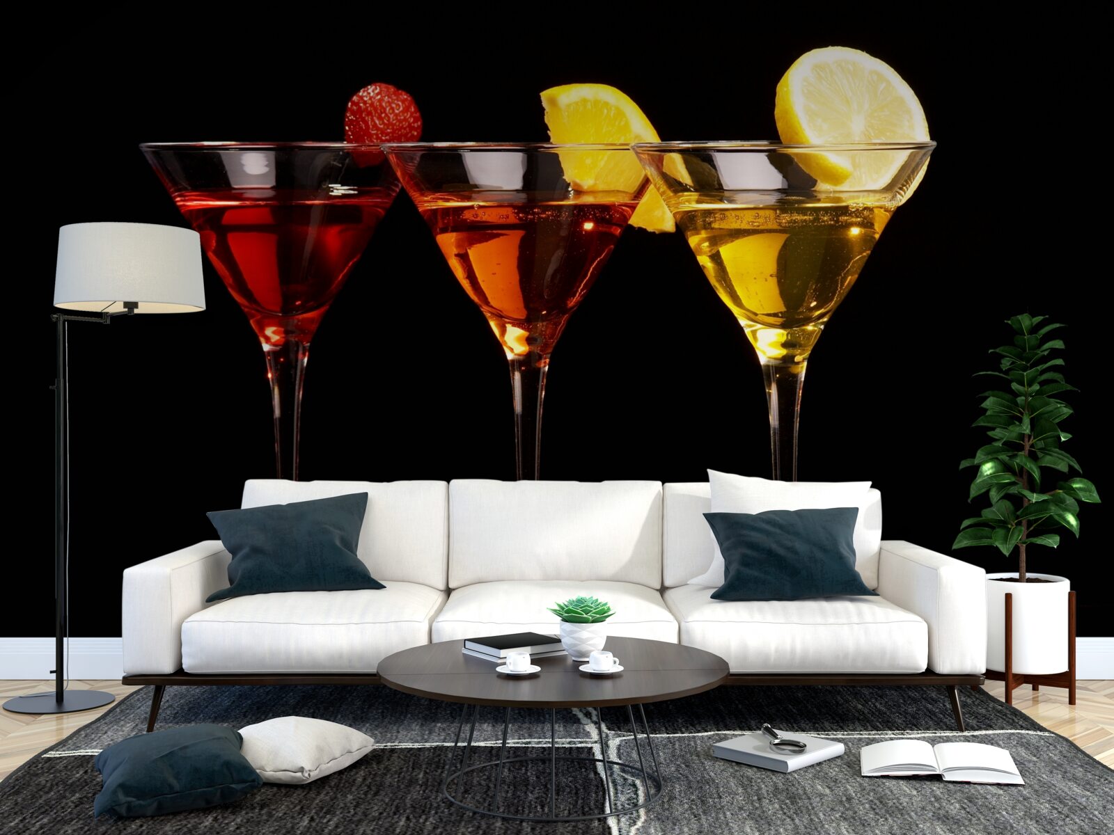 Papier peint l'esthétique du cocktail