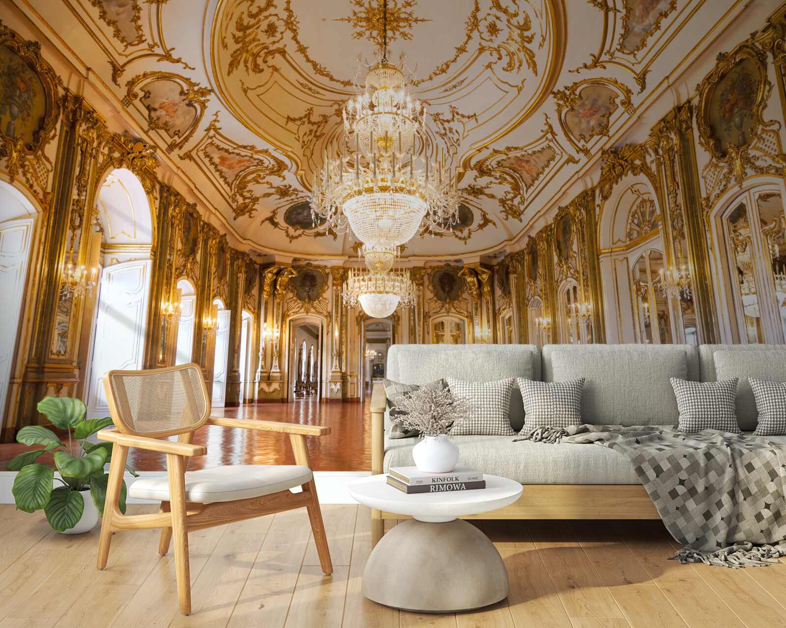 Papier peint projet de palais de queluz