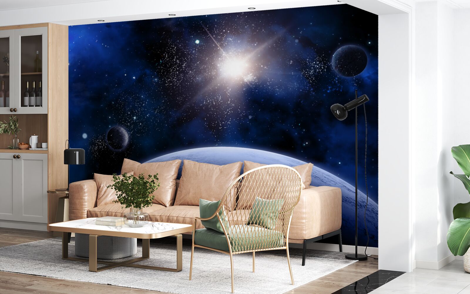 Papier peint Étoile spatiale brillante