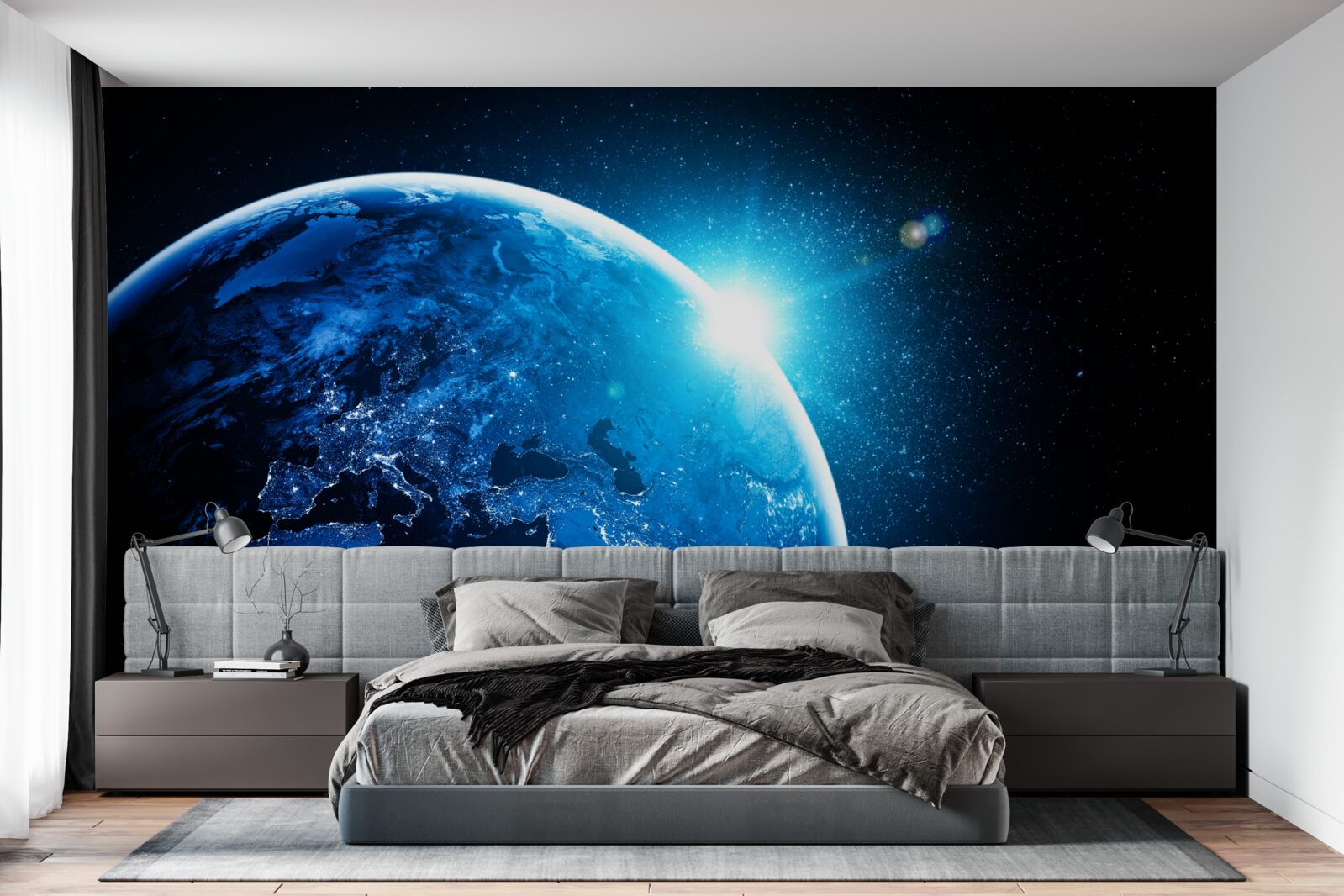 Papier peint une aube froide a enveloppé la terre