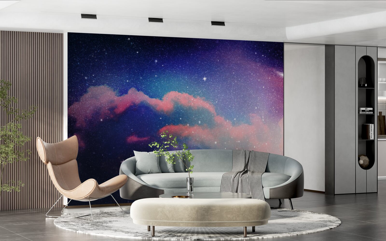 Papier peint étoiles et jets de poussières stellaires