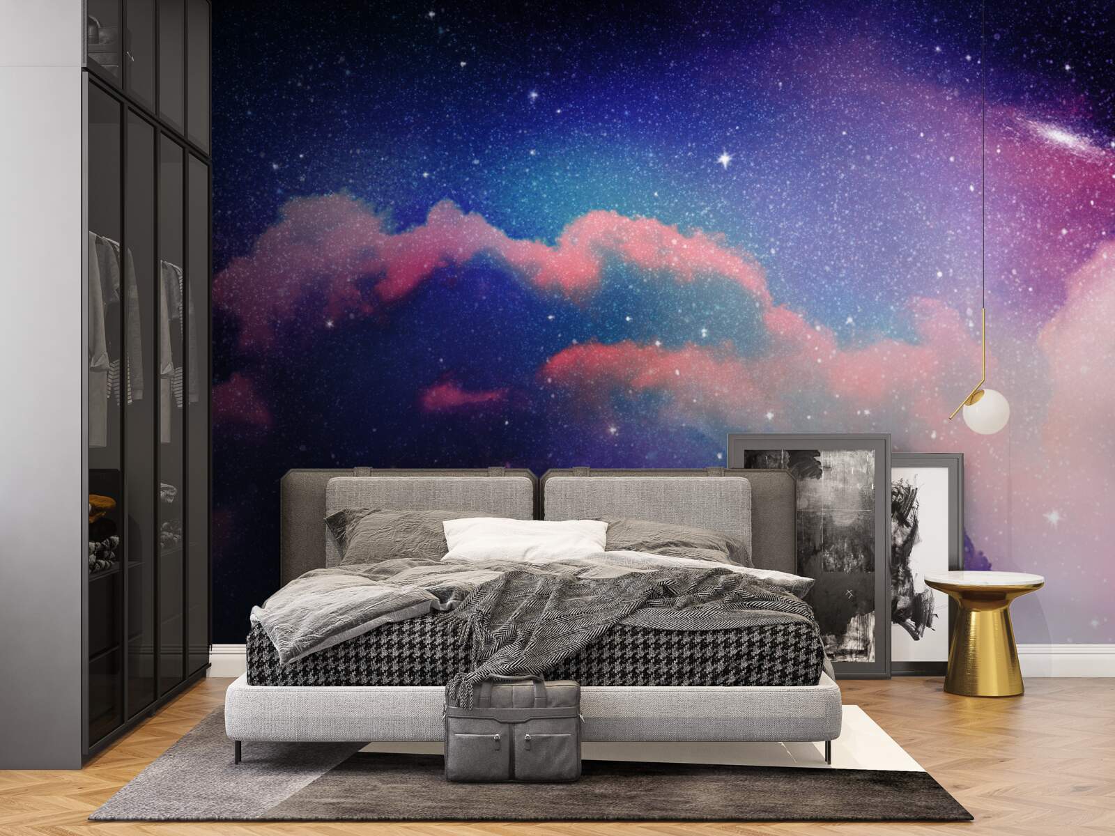 Papier peint étoiles et jets de poussières stellaires