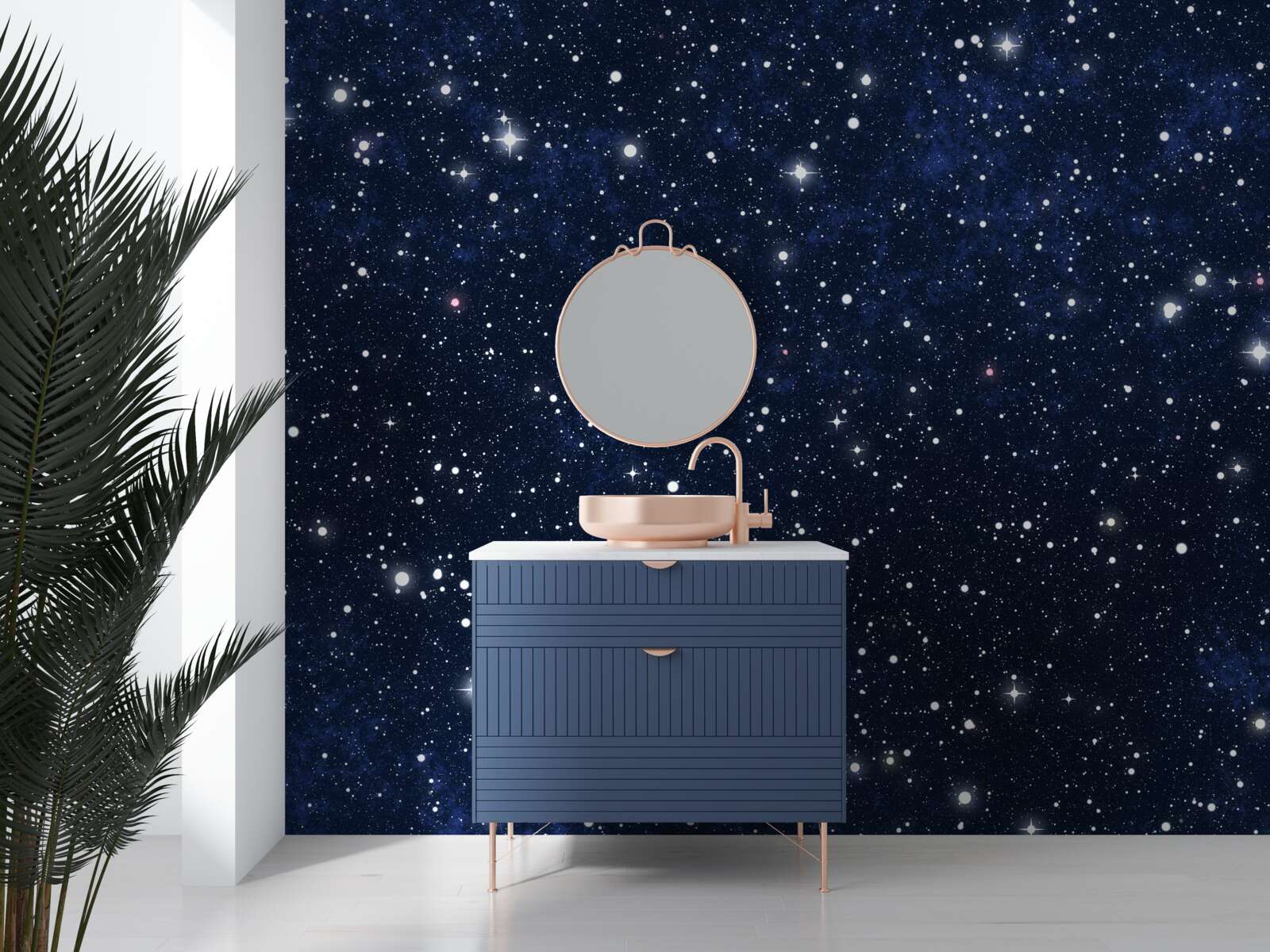 Papier peint ciel étoilé sur fond bleu
