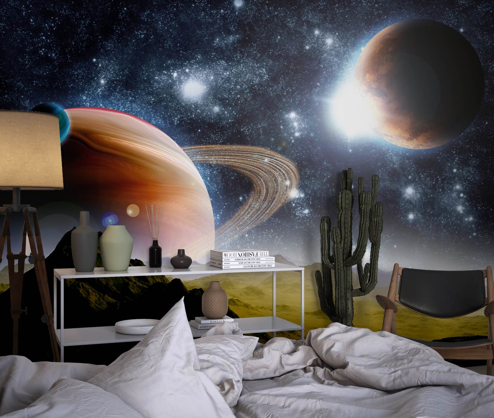 Papier peint espace planètes