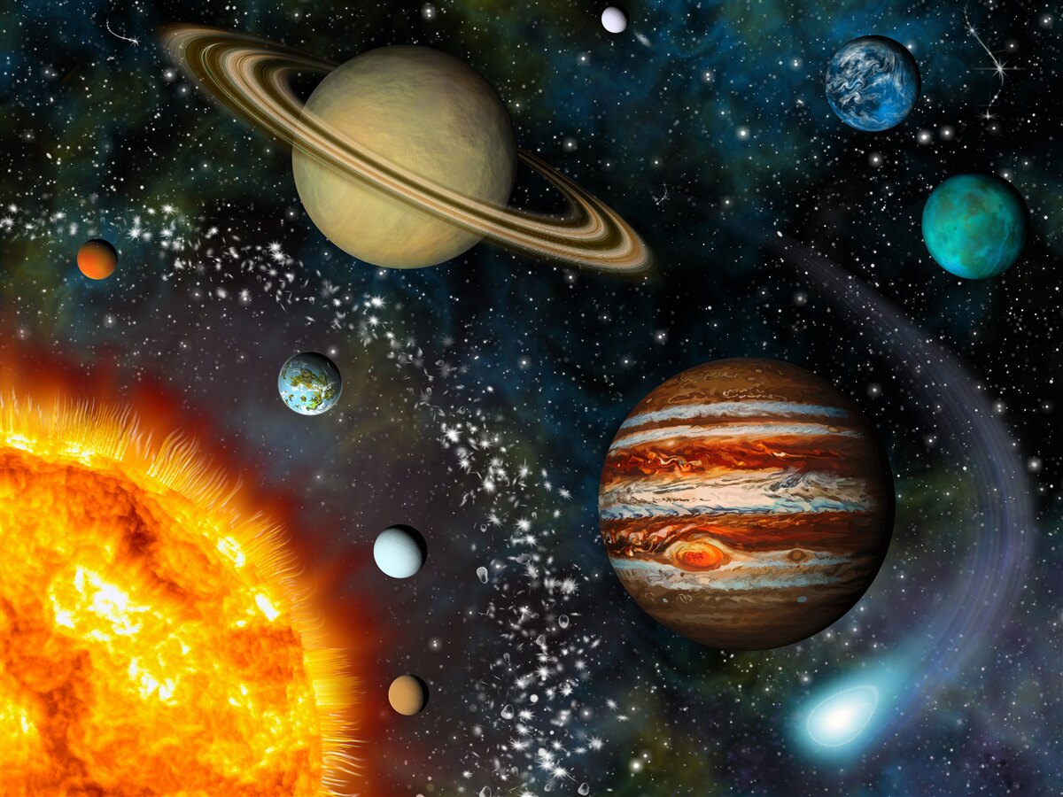 Papier peint le cortège exclusif des planètes