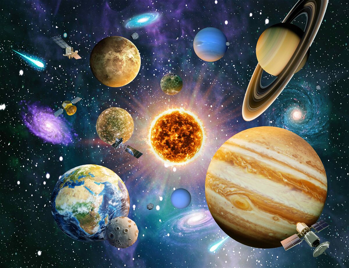 Papier peint les formes et les nuances des planètes sont diverses