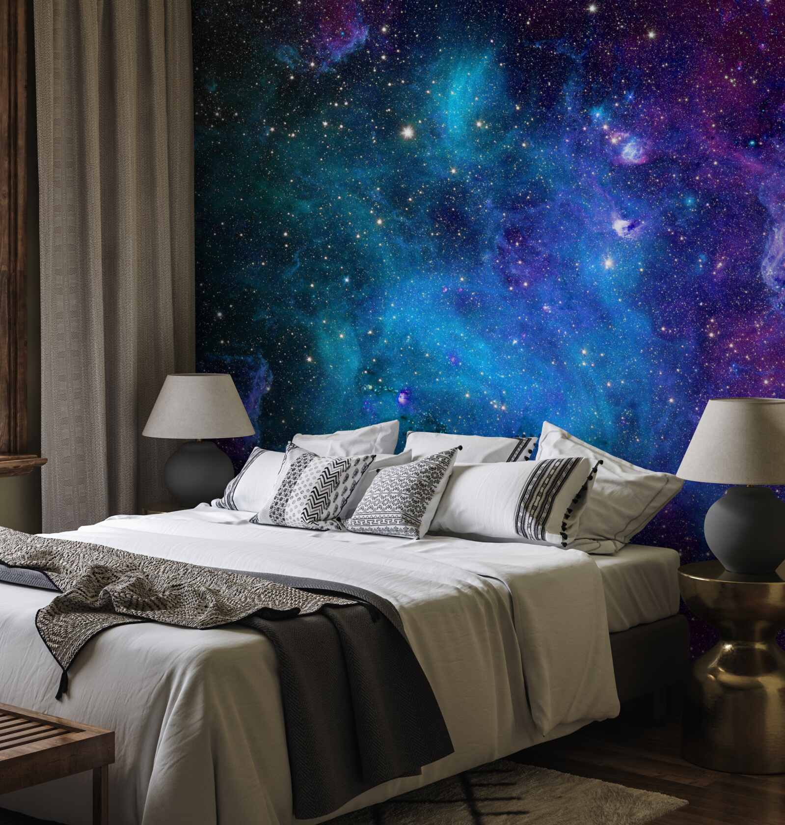 Papier peint les étoiles dans le panorama céleste