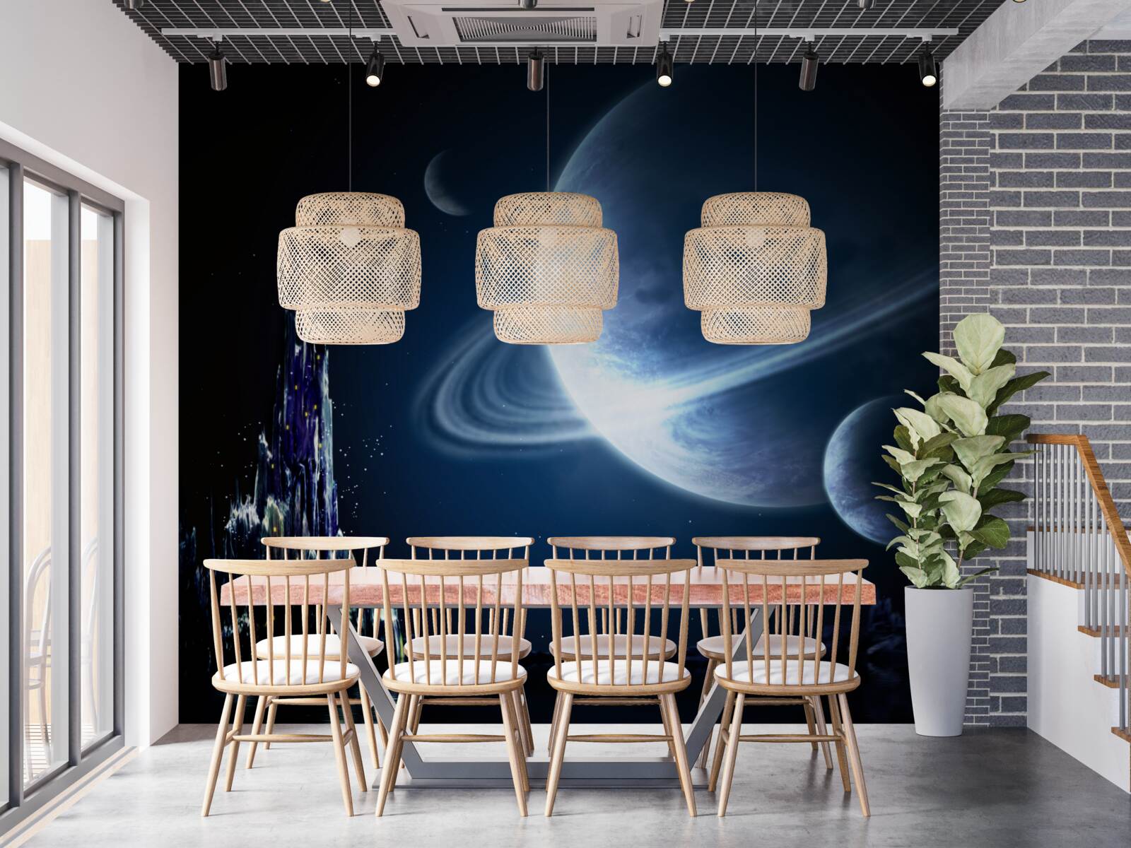 Papier peint un espace à couper le souffle la nuit