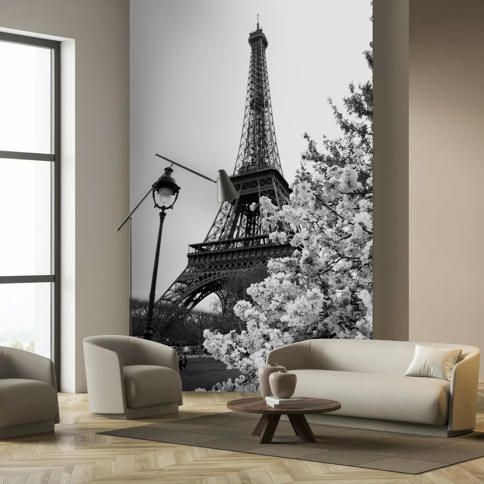 Papier peint tour eiffel au printemps