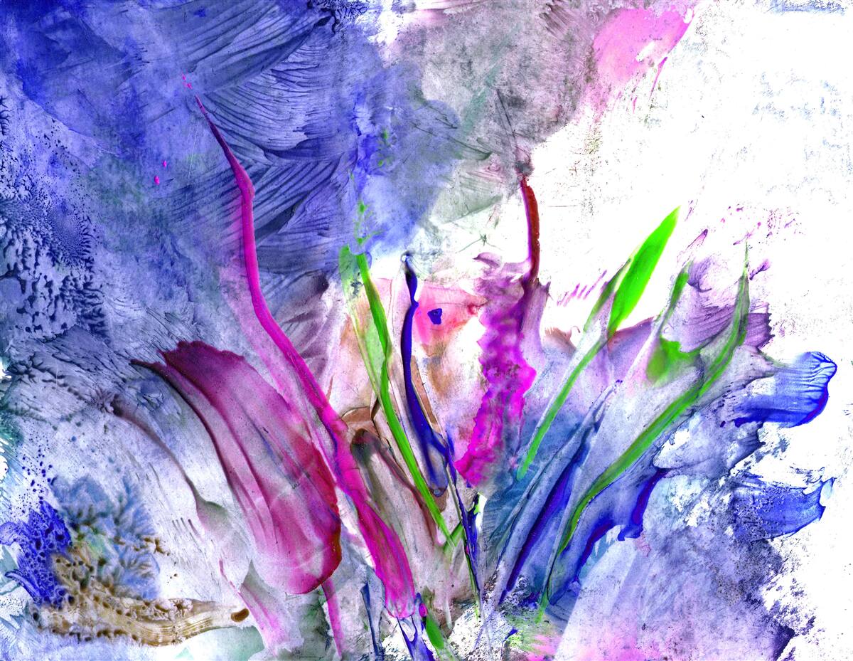 Papier peint l'abstraction dans des nuances de couleurs vives