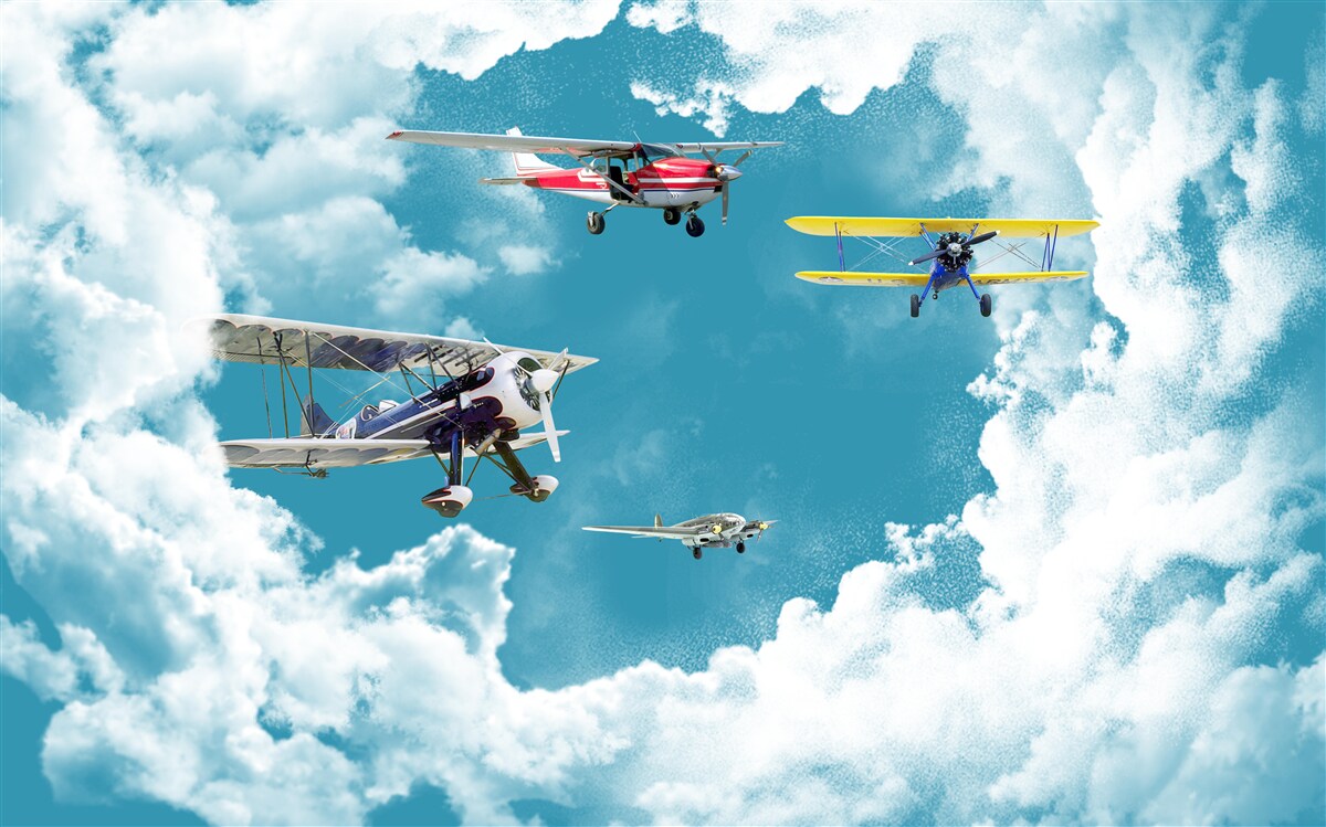 Papier peint les avions sont dans le ciel